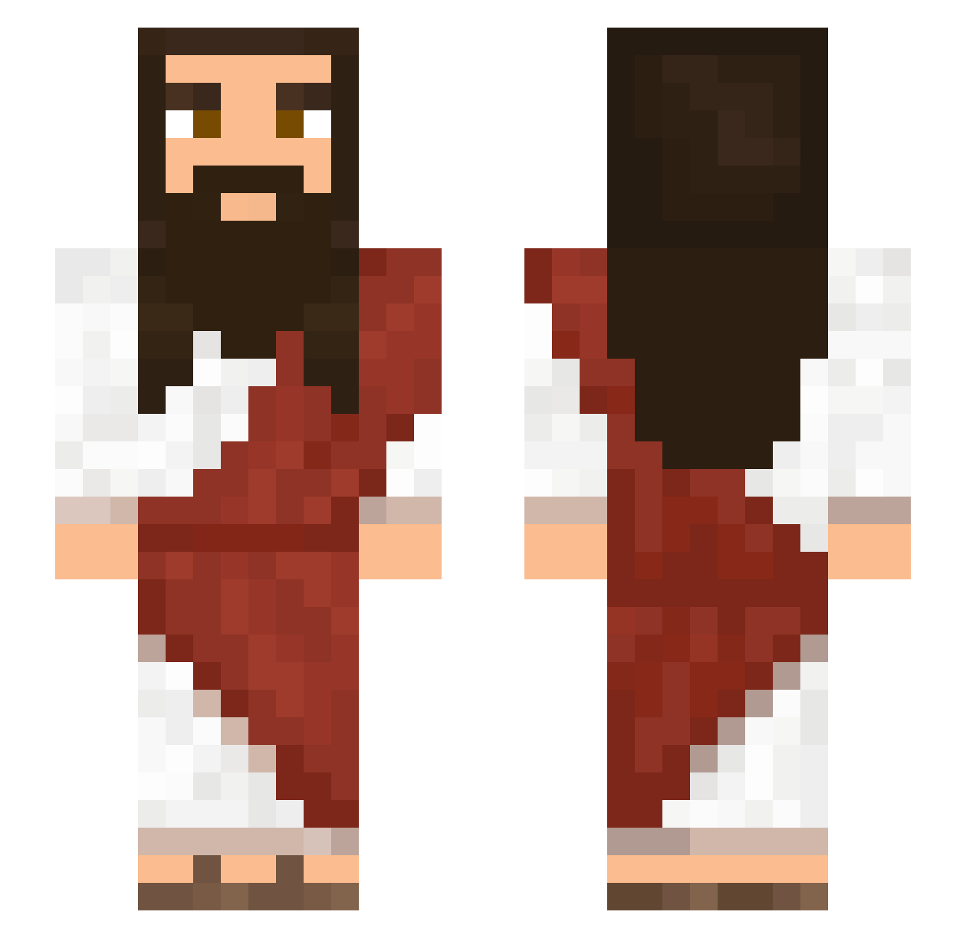 Christlee Minecraft skin, front and back view