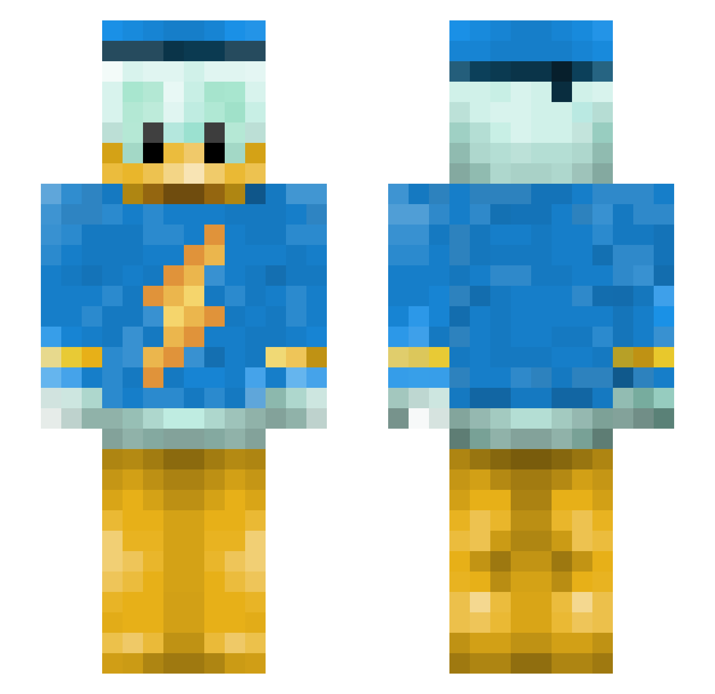Entrono Minecraft skin, front and back view