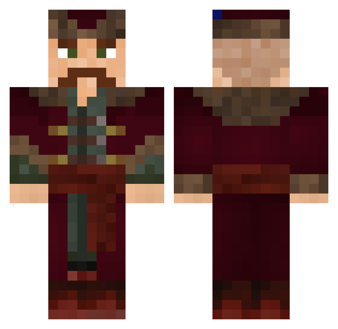 Jacek_SOPlica_07 Minecraft skin, front and back view