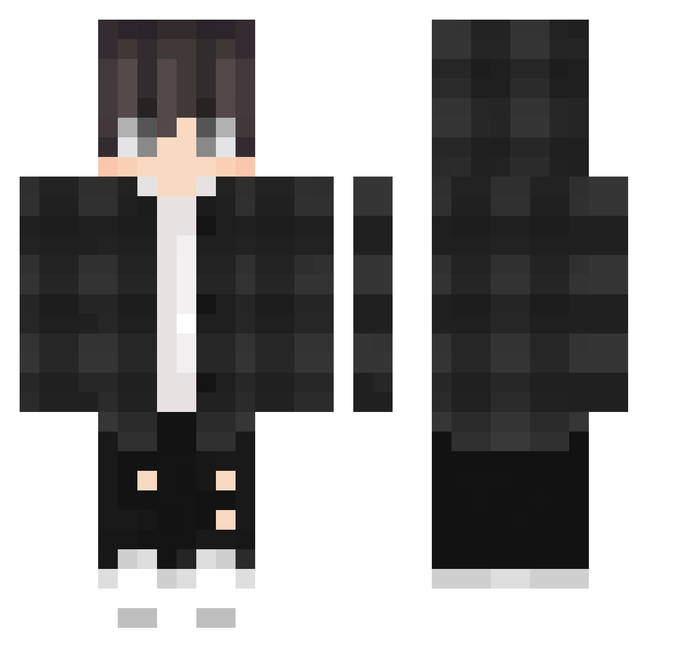 xk521521 Minecraft skin, front and back view