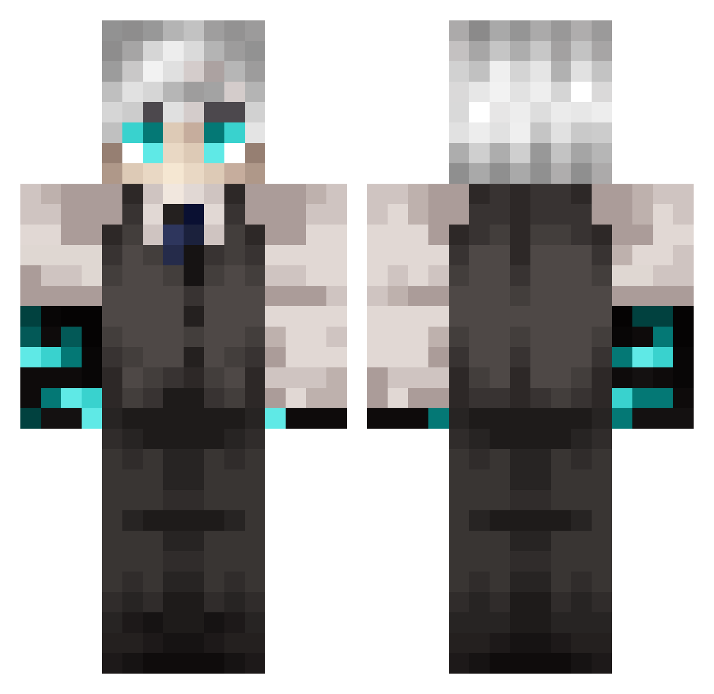 ZUGIcz Minecraft skin, front and back view