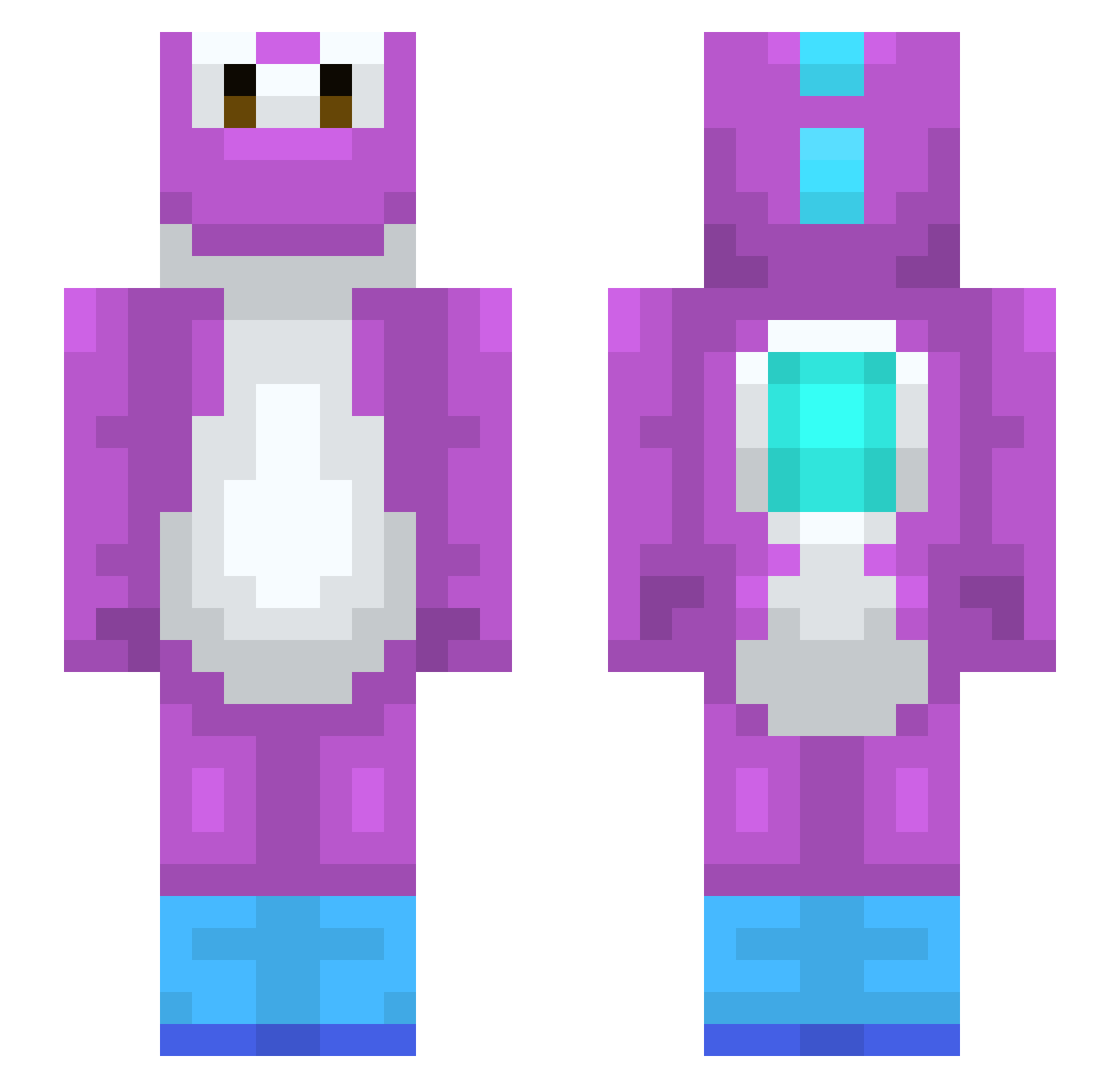 Robledo03 Minecraft skin, front and back view
