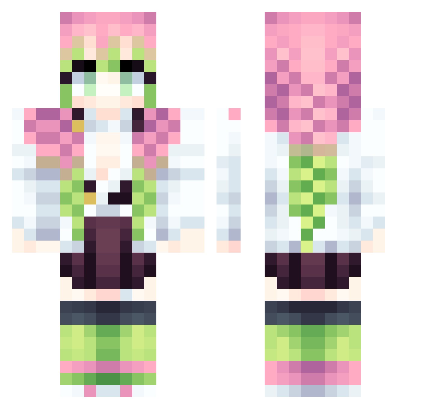 ceber12345677 Minecraft skin, front and back view