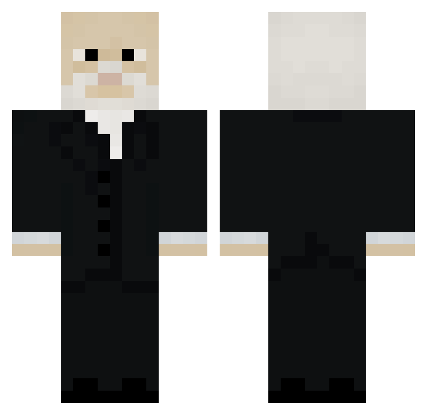 Baxton1 Minecraft skin, front and back view