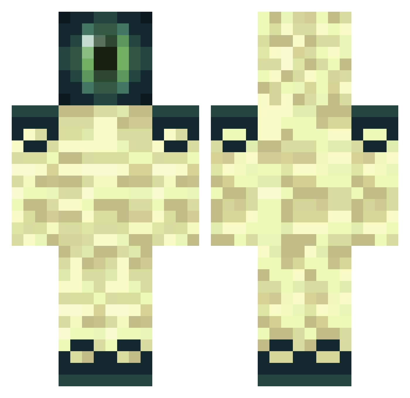 rstby Minecraft skin, front and back view