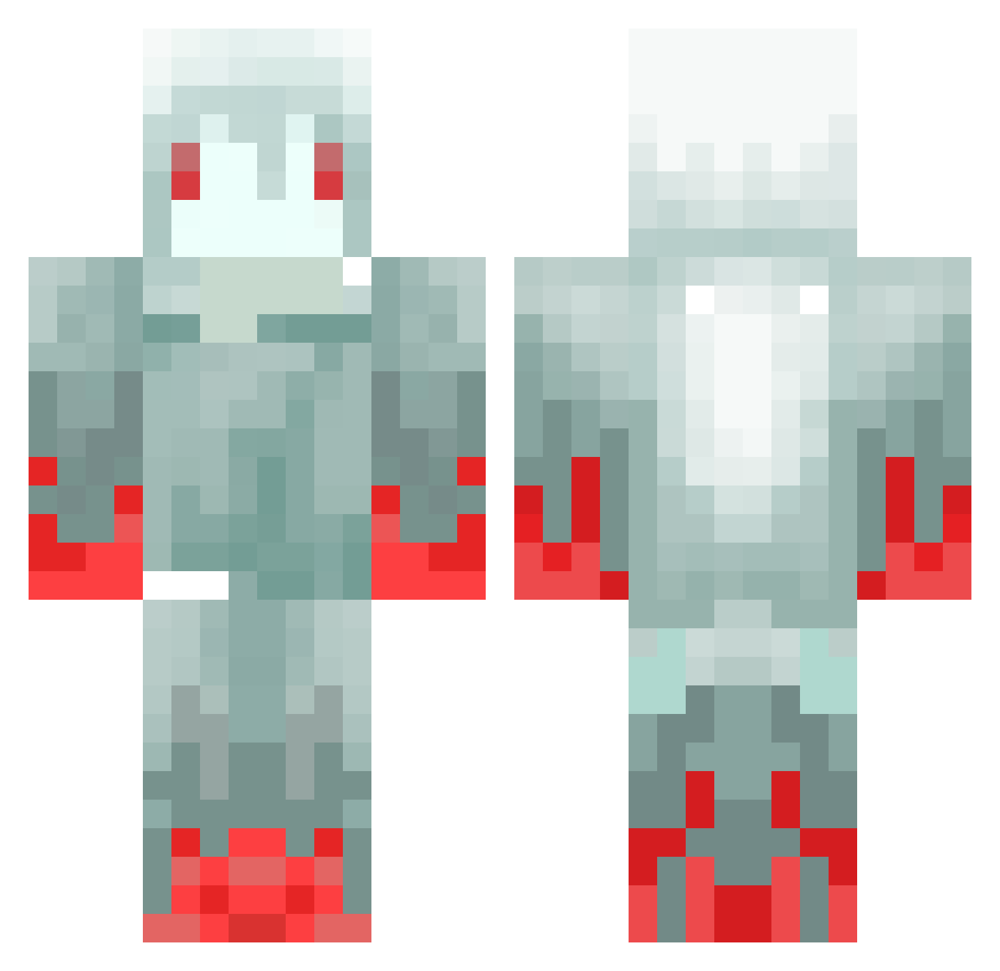 Renoir Minecraft skin, front and back view