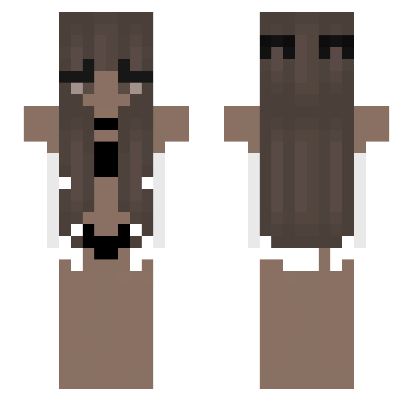 MCkawcz123 Minecraft skin, front and back view