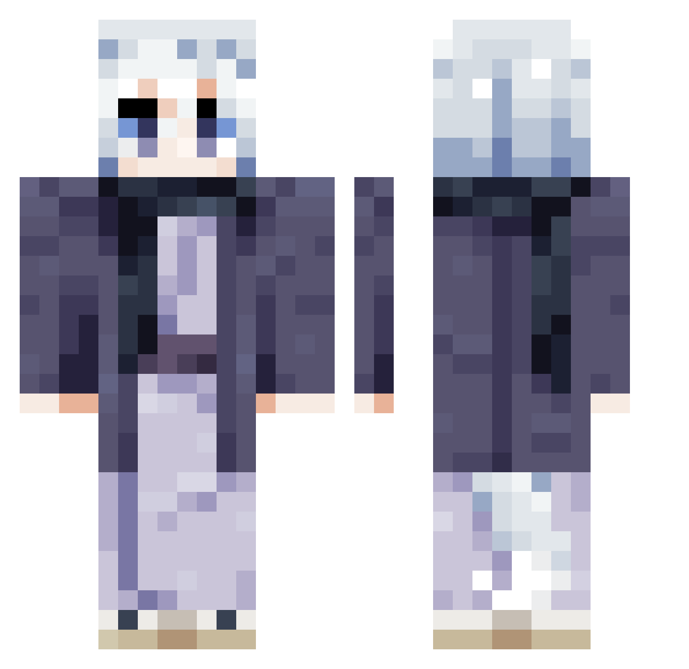 YokithaiLxdr Minecraft skin, front and back view