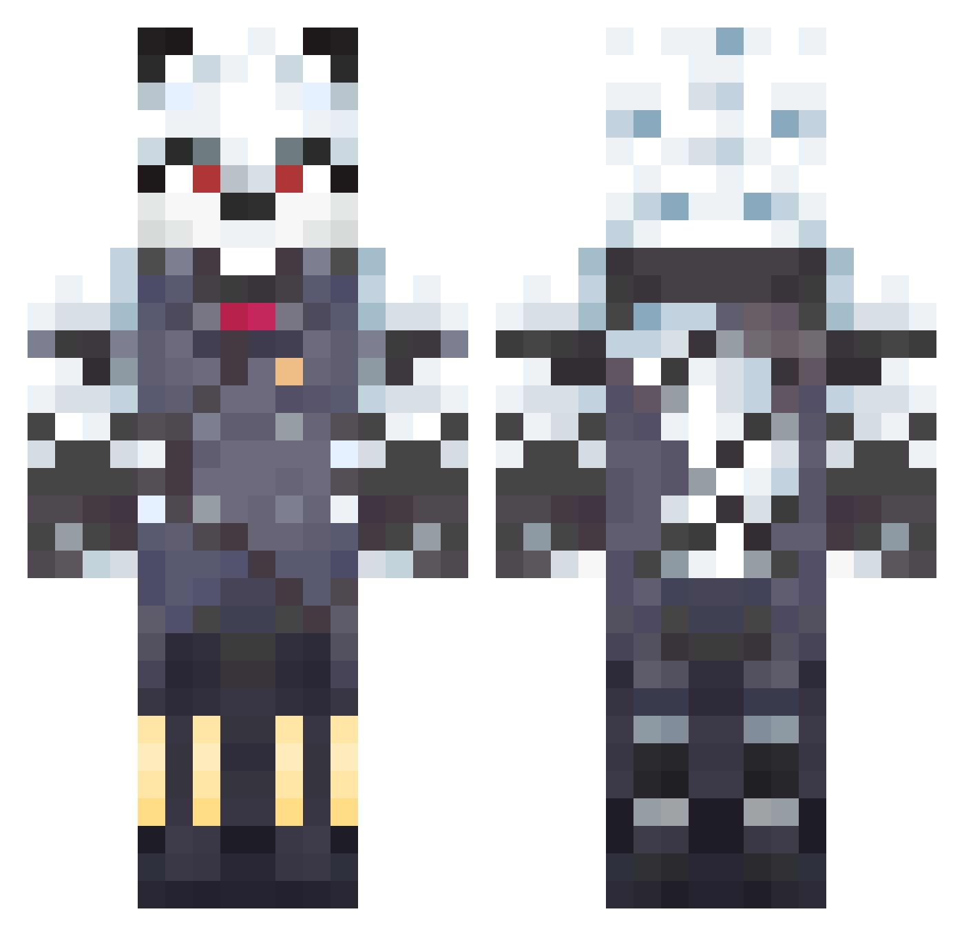 sp00ky73 Minecraft skin, front and back view