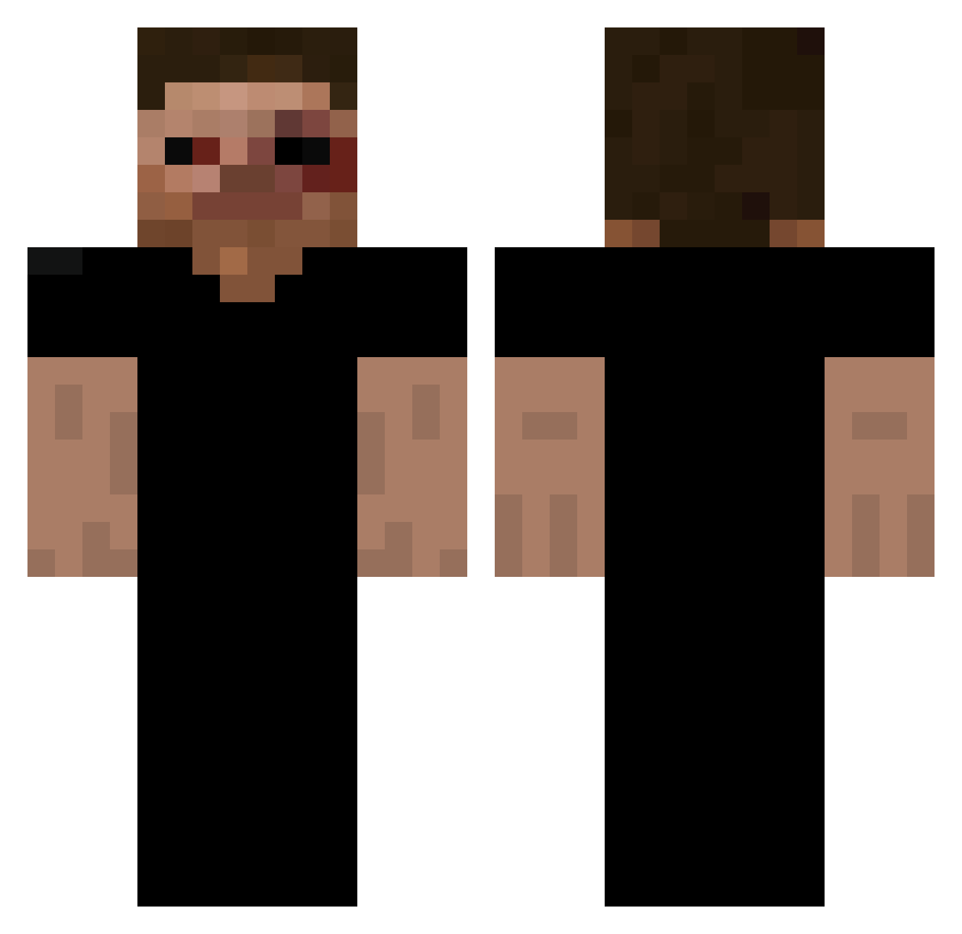 sonegado Minecraft skin, front and back view