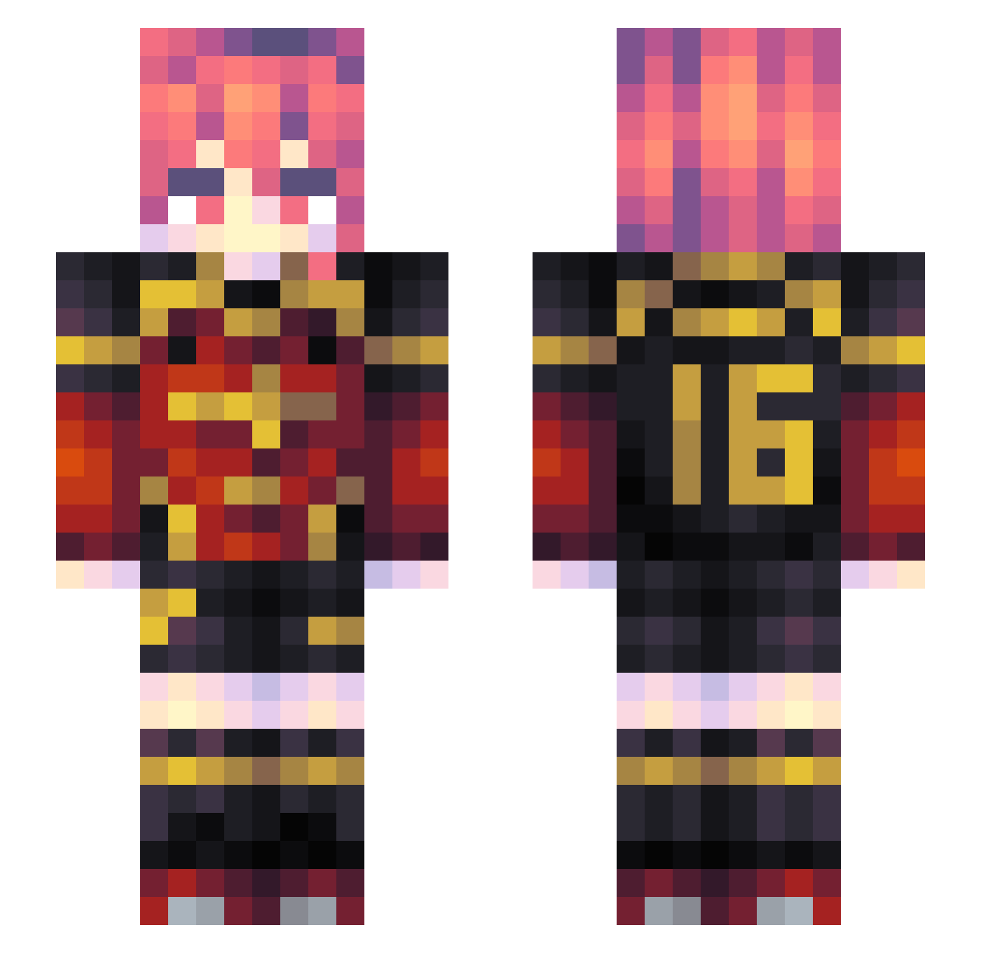 ToeEater_ Minecraft skin, front and back view