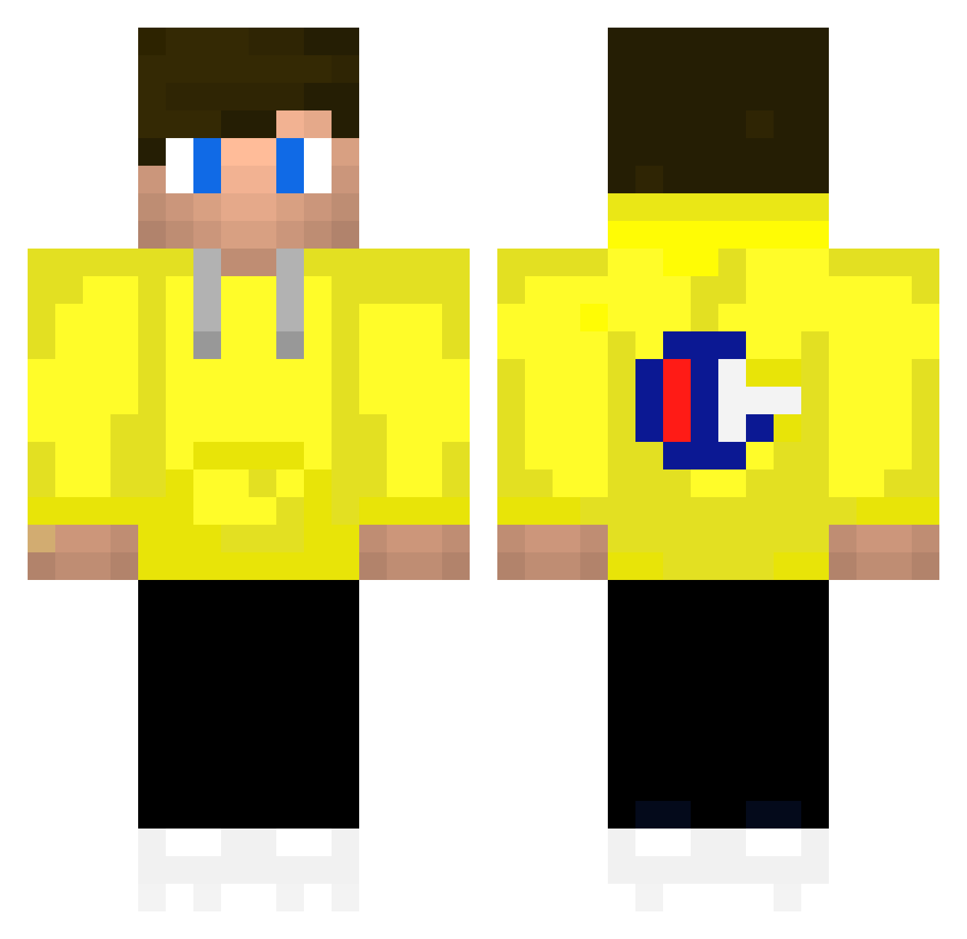 SwagRon Minecraft skin, front and back view
