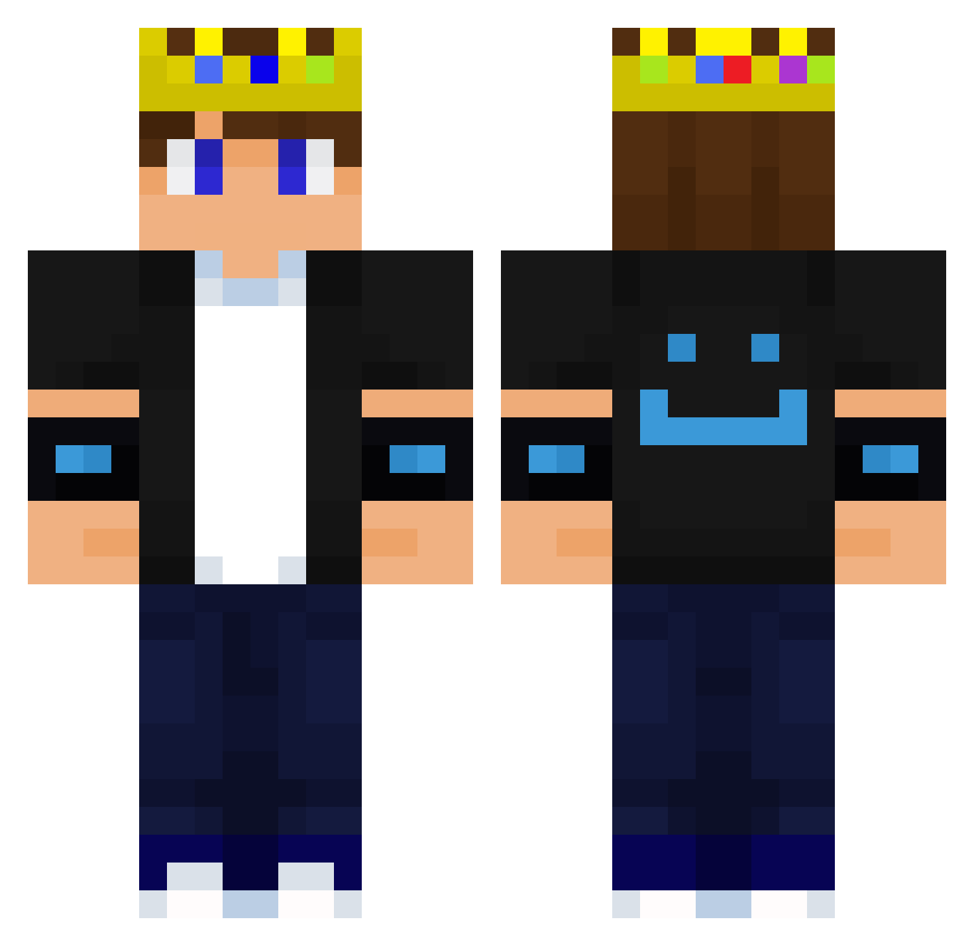 TenSHouslema Minecraft skin, front and back view