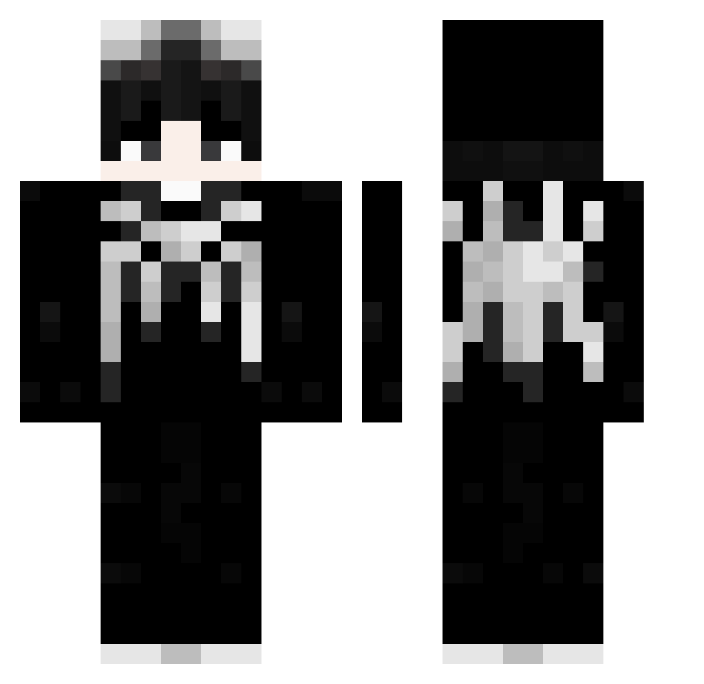 dequaviousDAPork Minecraft skin, front and back view
