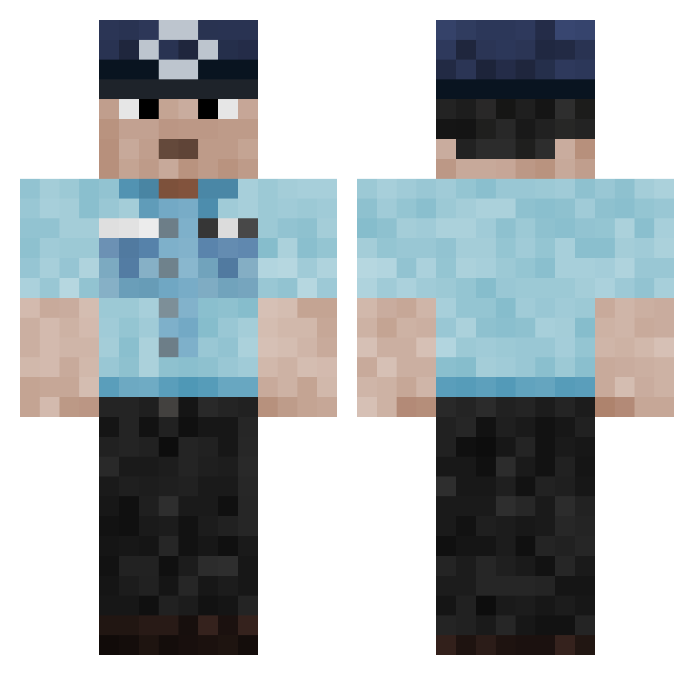 nonameguy717 Minecraft skin, front and back view