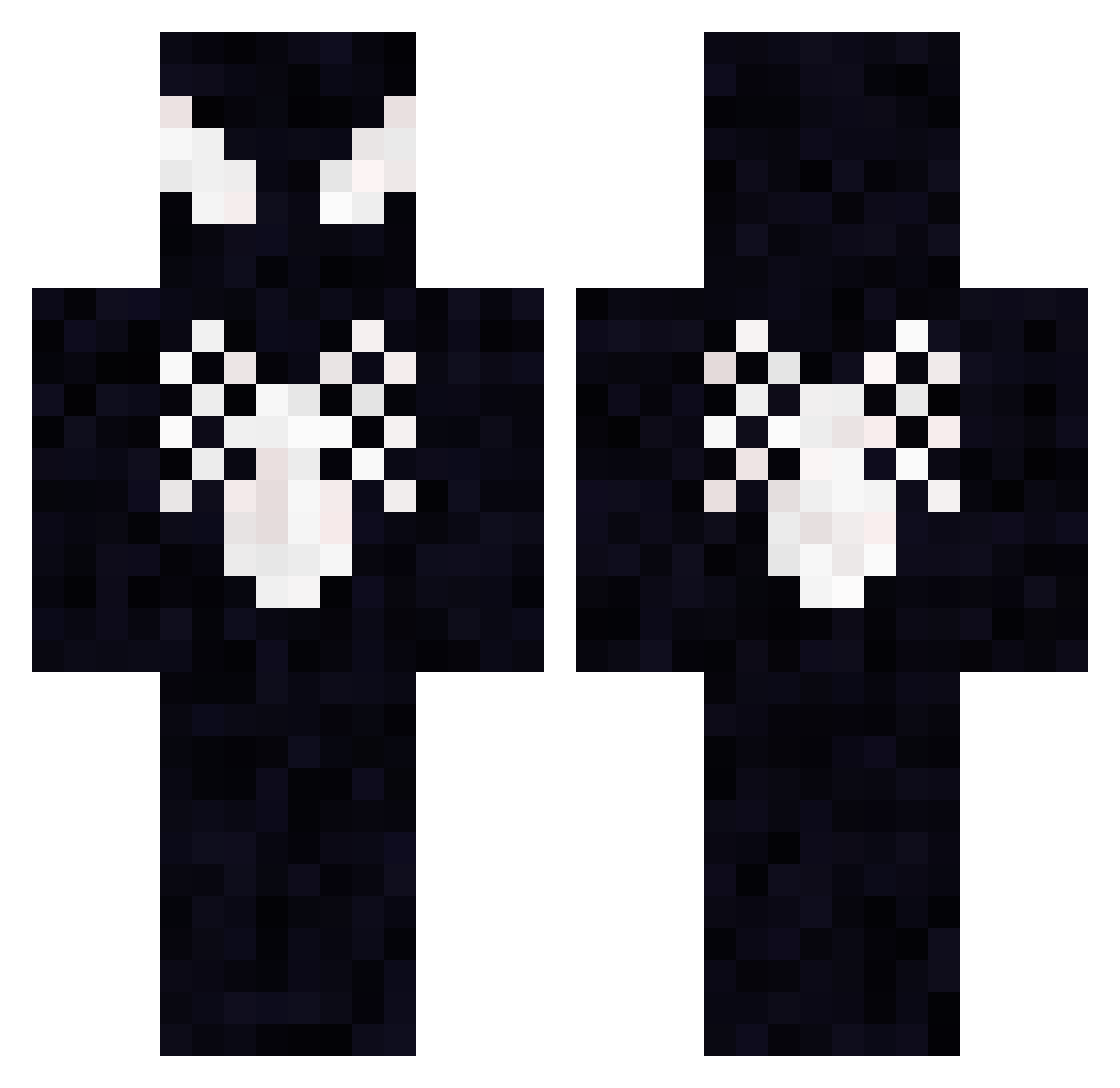 xChugz92 Minecraft skin, front and back view