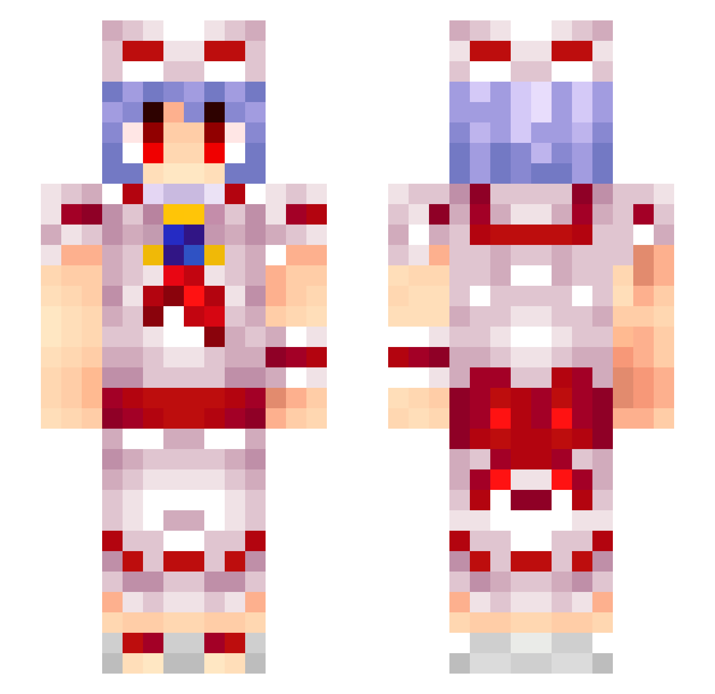 ST00PKID Minecraft skin, front and back view