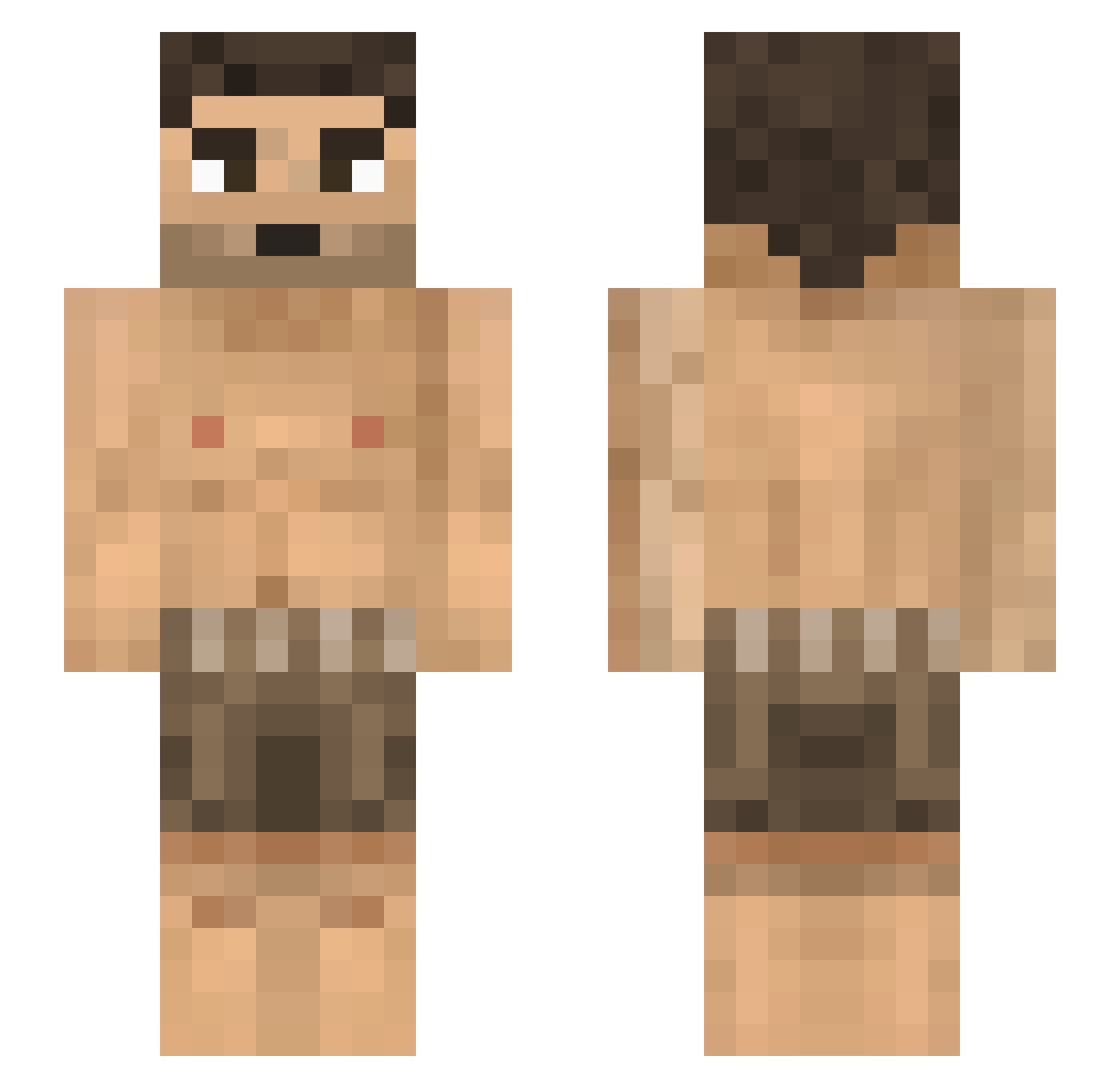Kratos_Lee Minecraft skin, front and back view