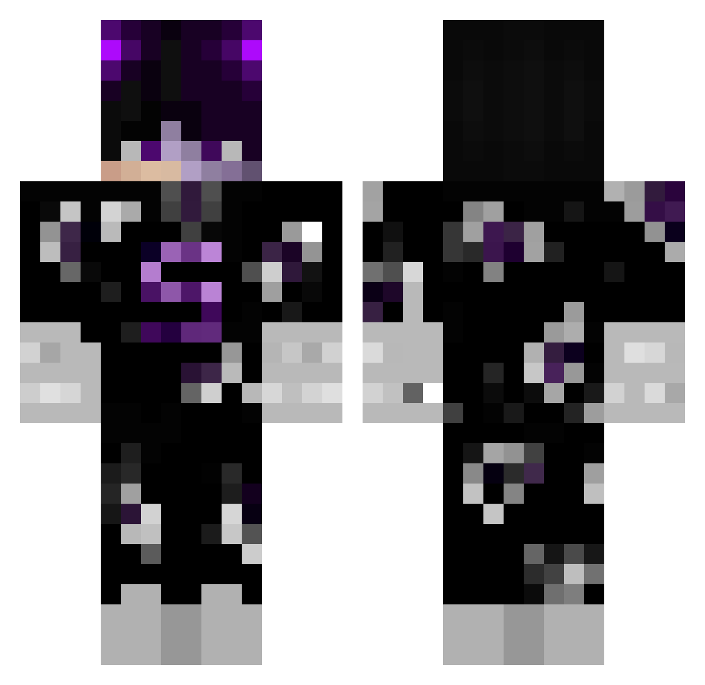 StaxWT Minecraft skin, front and back view