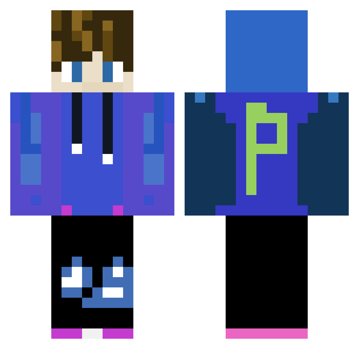 xldru83 Minecraft skin, front and back view