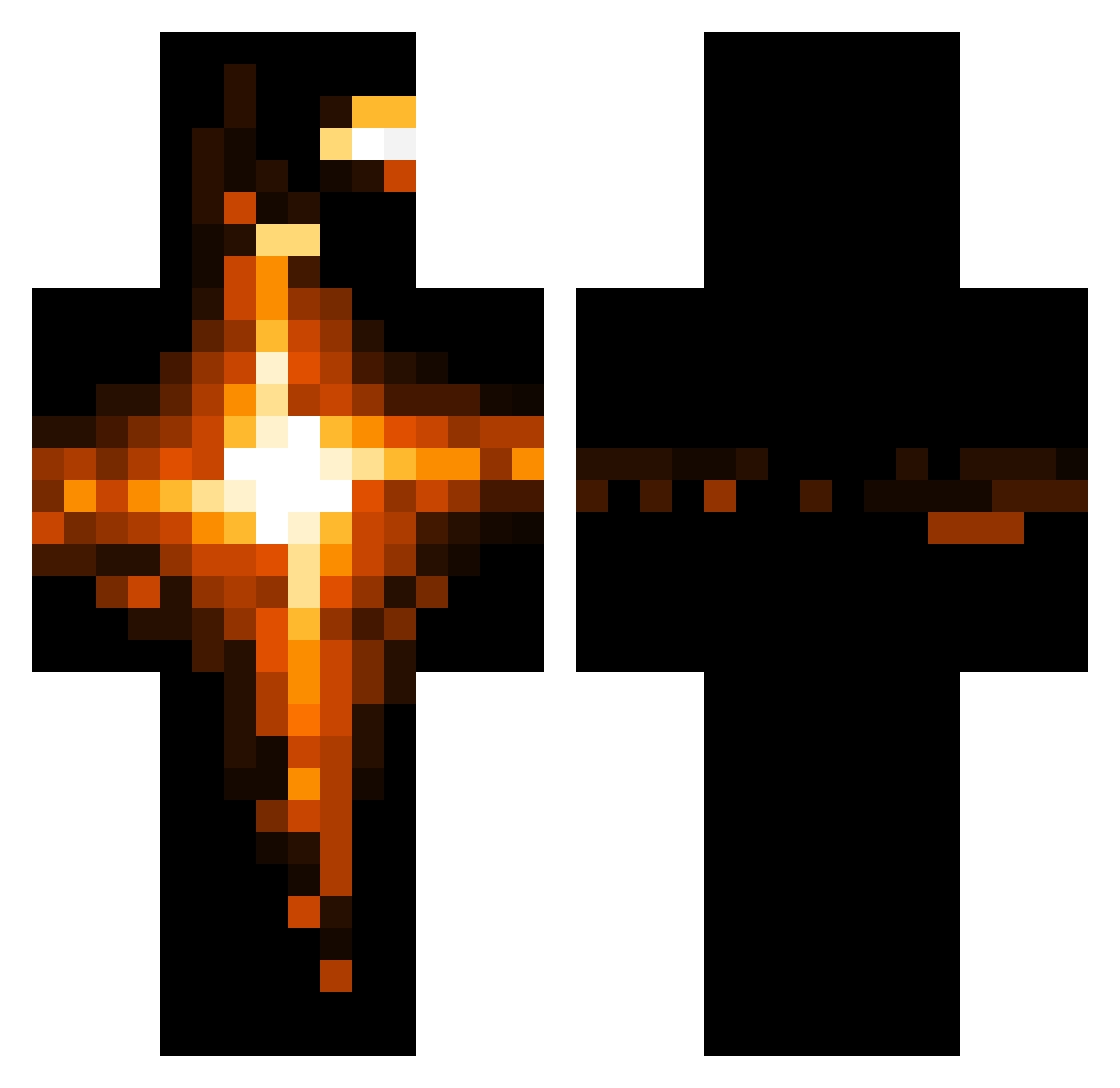 okrc Minecraft skin, front and back view