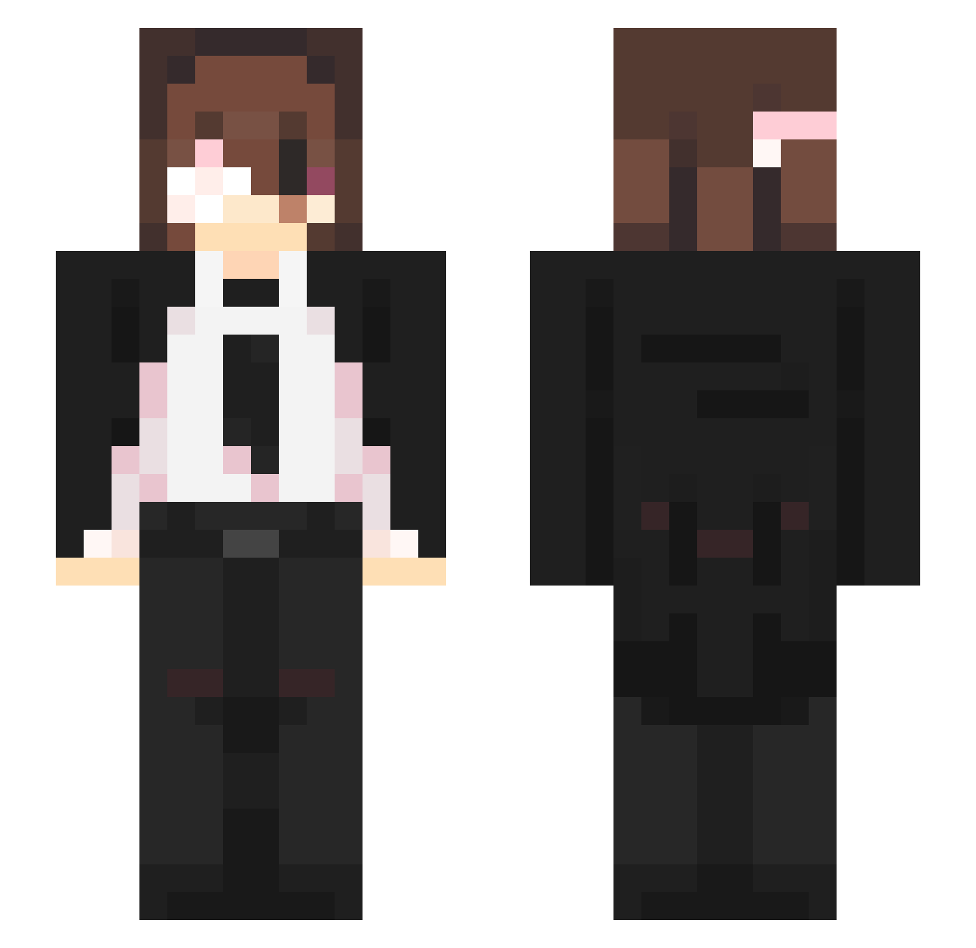 wiki_exe Minecraft skin, front and back view