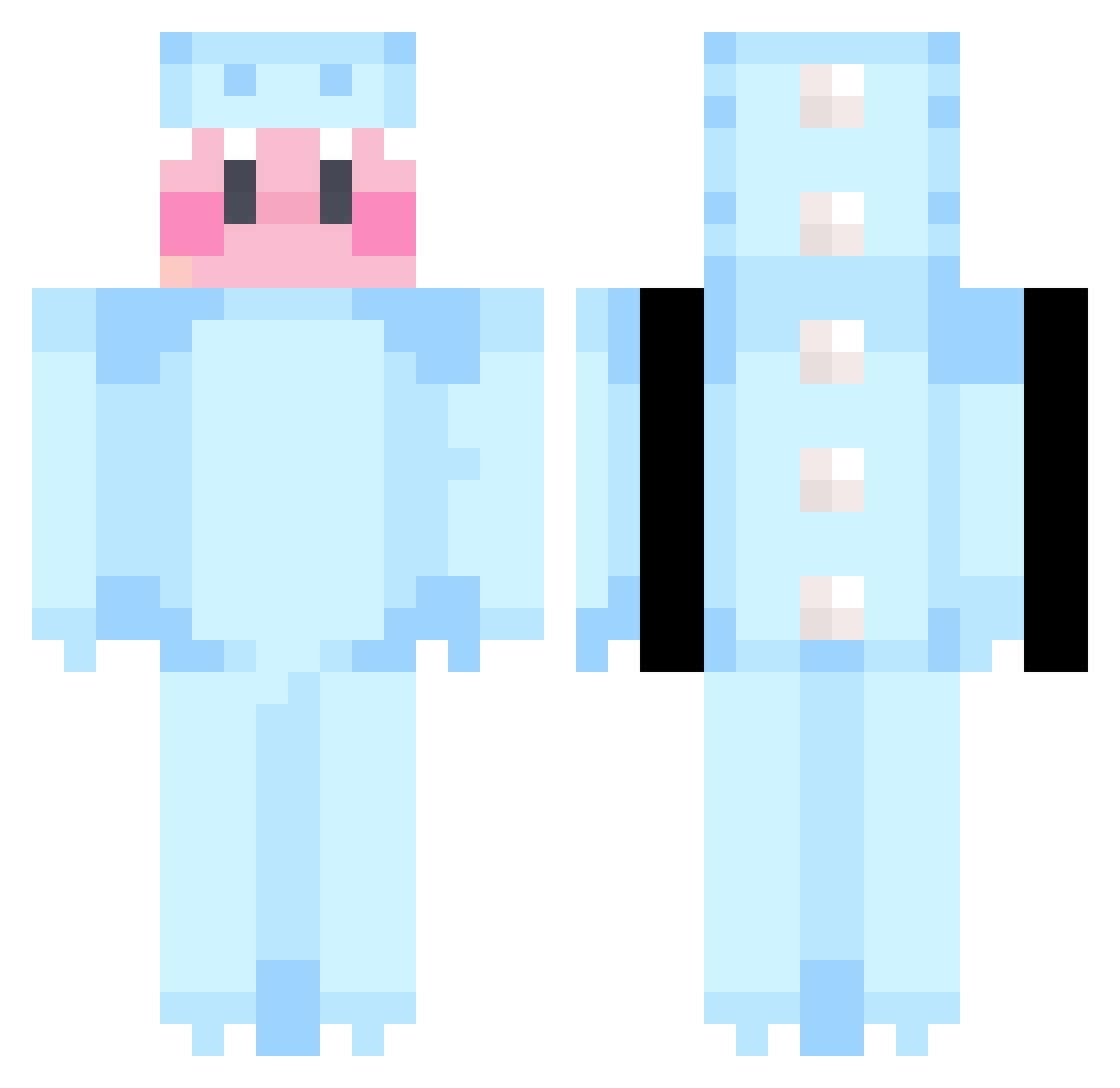 liv1509 Minecraft skin, front and back view