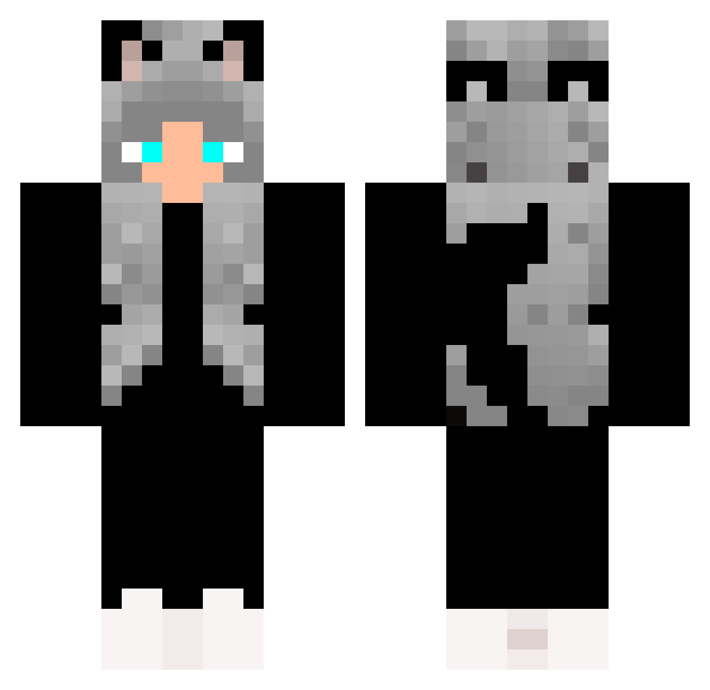 Sl7ckOnRadar Minecraft skin, front and back view