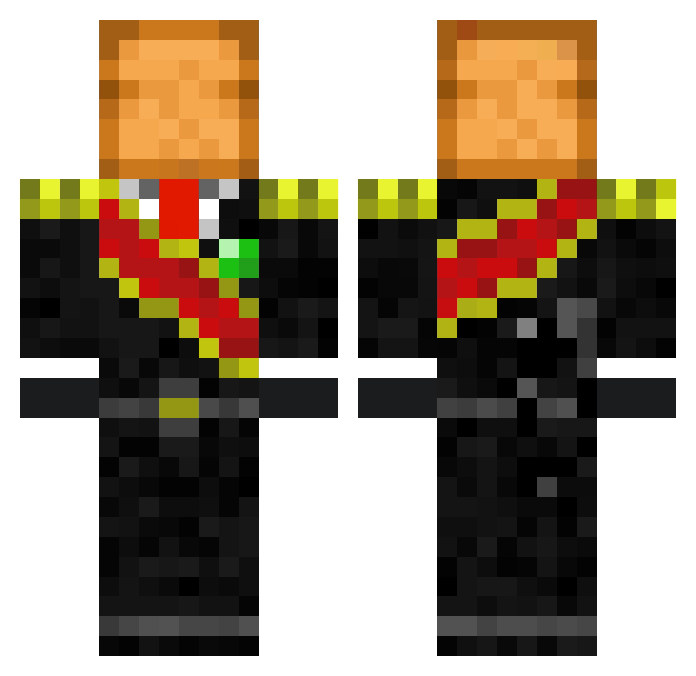 ZYCLO Minecraft skin, front and back view