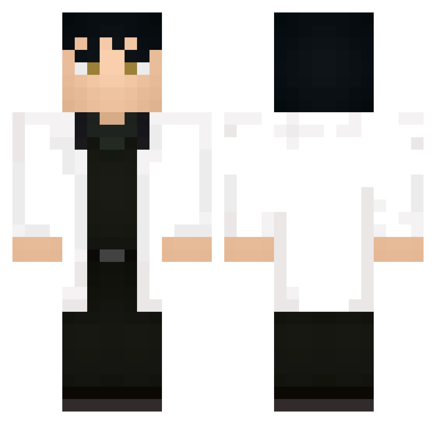 Dark_child Minecraft skin, front and back view
