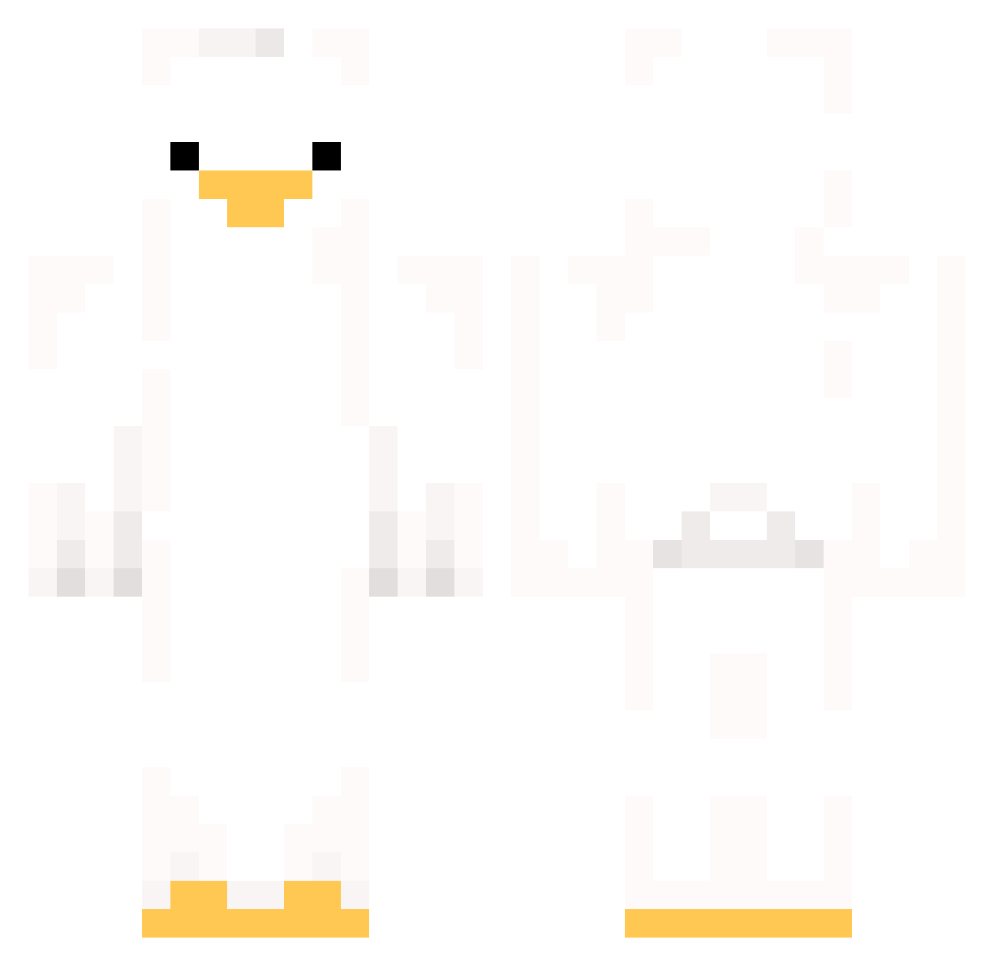 Twe3940 Minecraft skin, front and back view