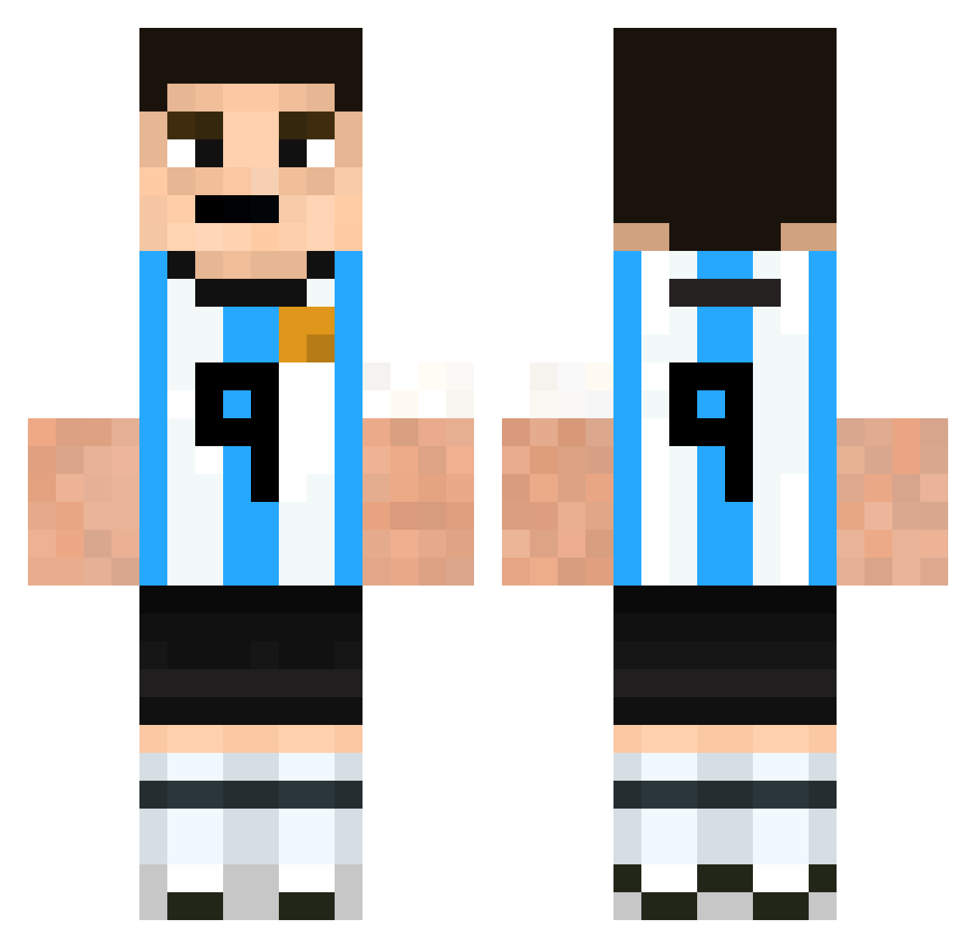 Castillejo72 Minecraft skin, front and back view