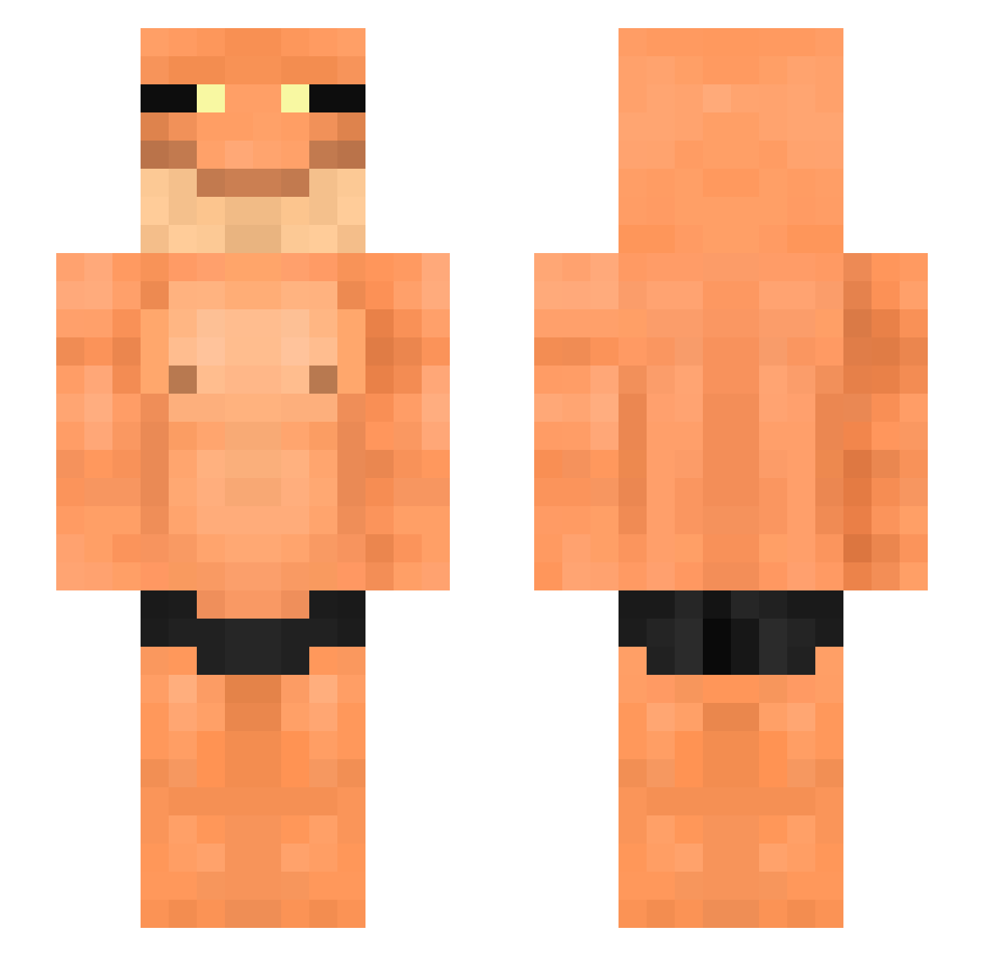_gry_ Minecraft skin, front and back view