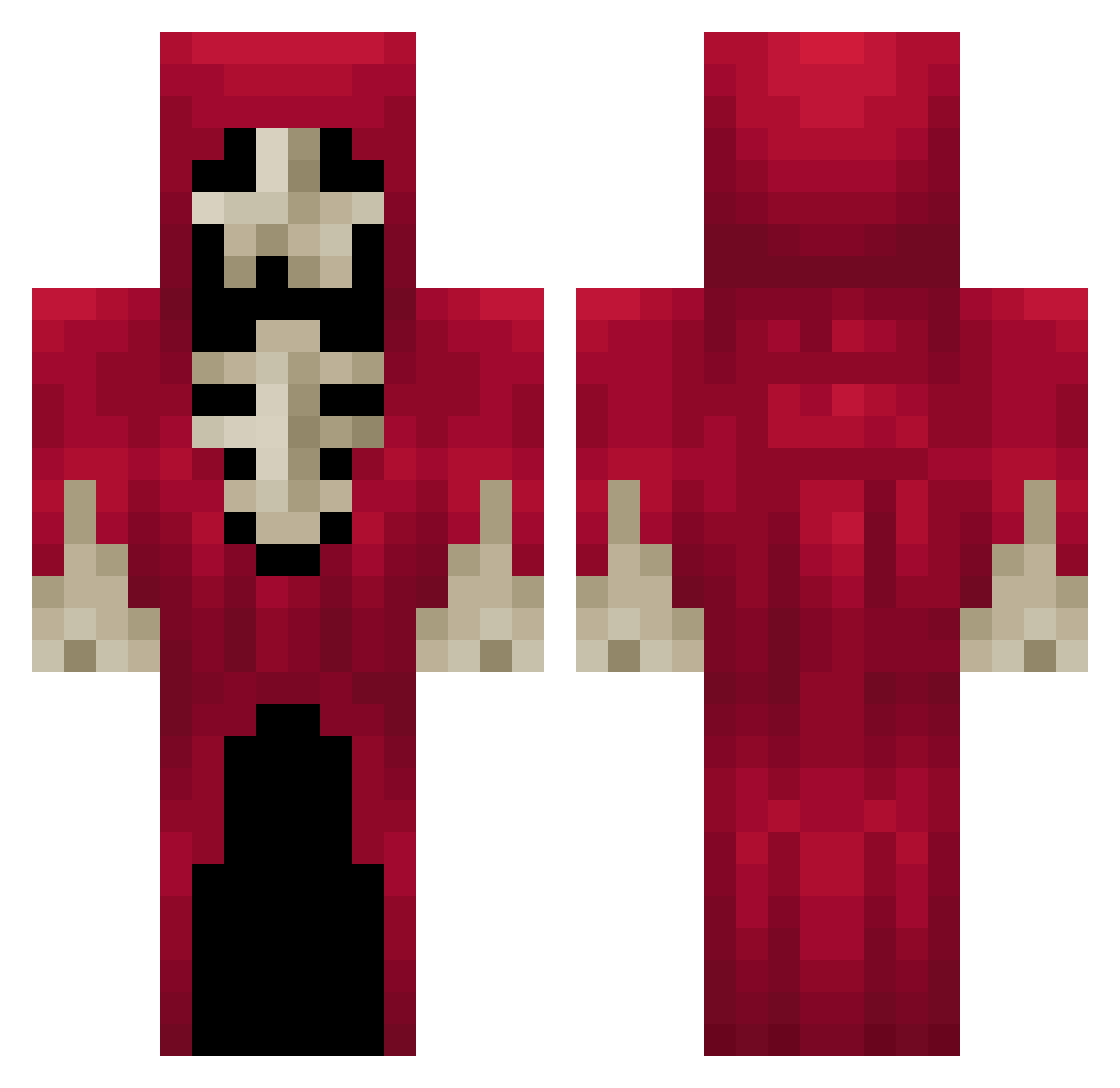 YourShoeIsUntied Minecraft skin, front and back view