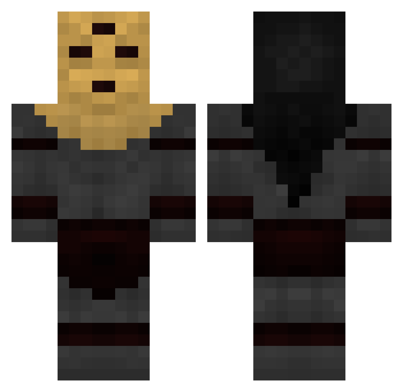 _Andromeda_22 Minecraft skin, front and back view