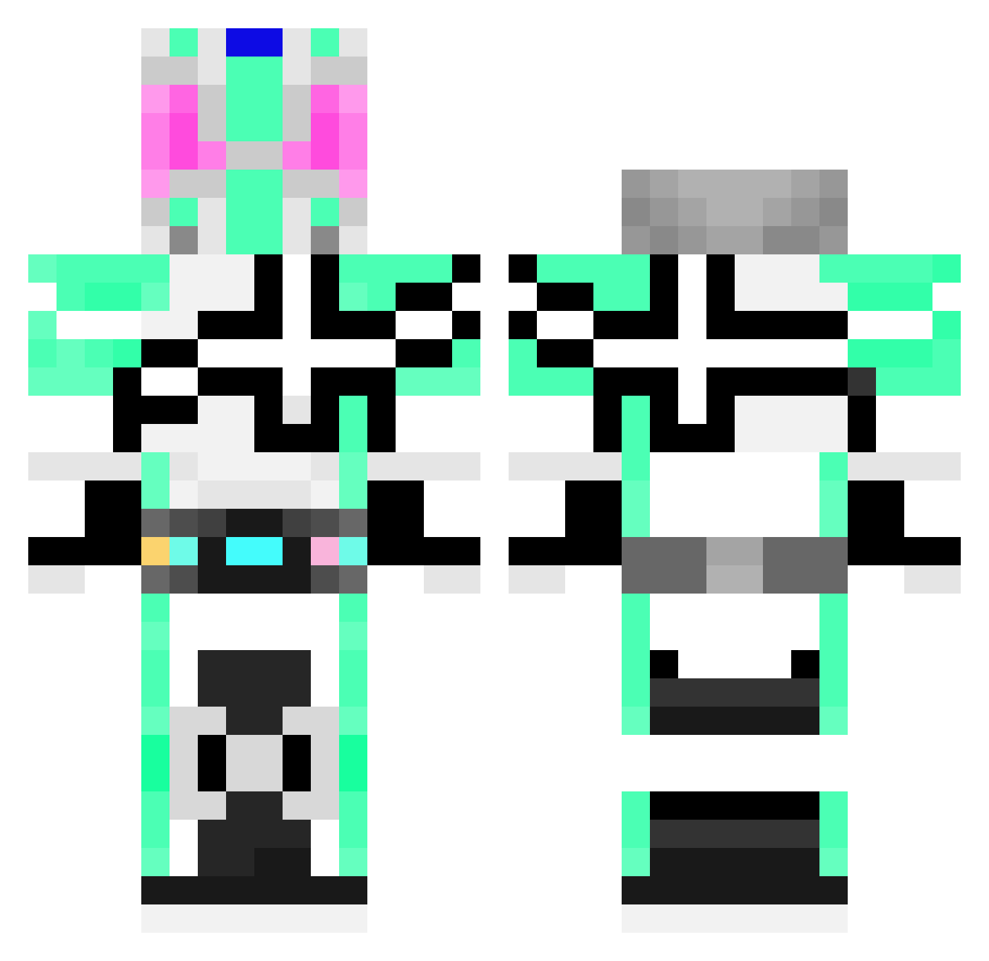 Genku_9 Minecraft skin, front and back view