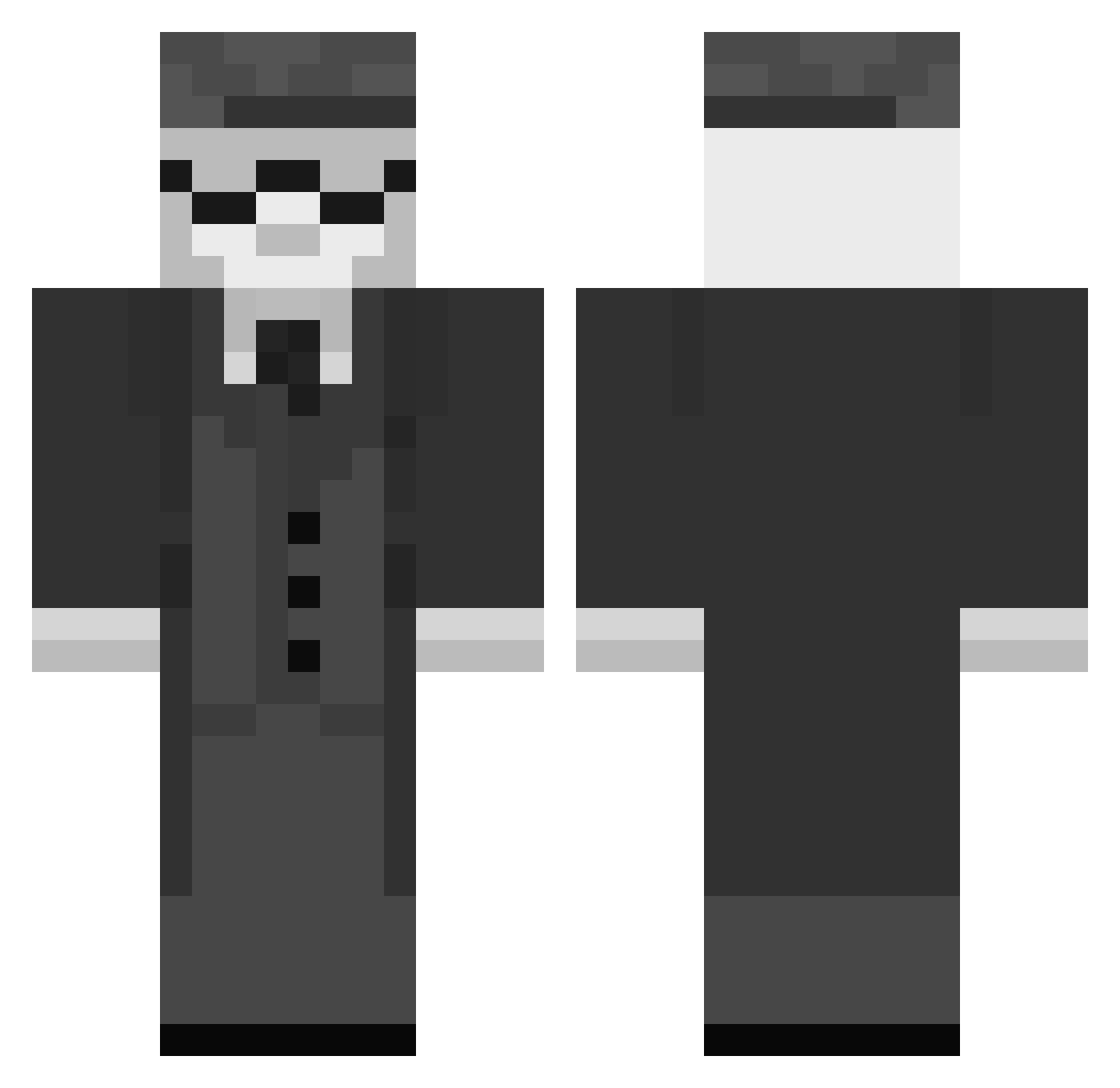 ShienzelDiesel Minecraft skin, front and back view