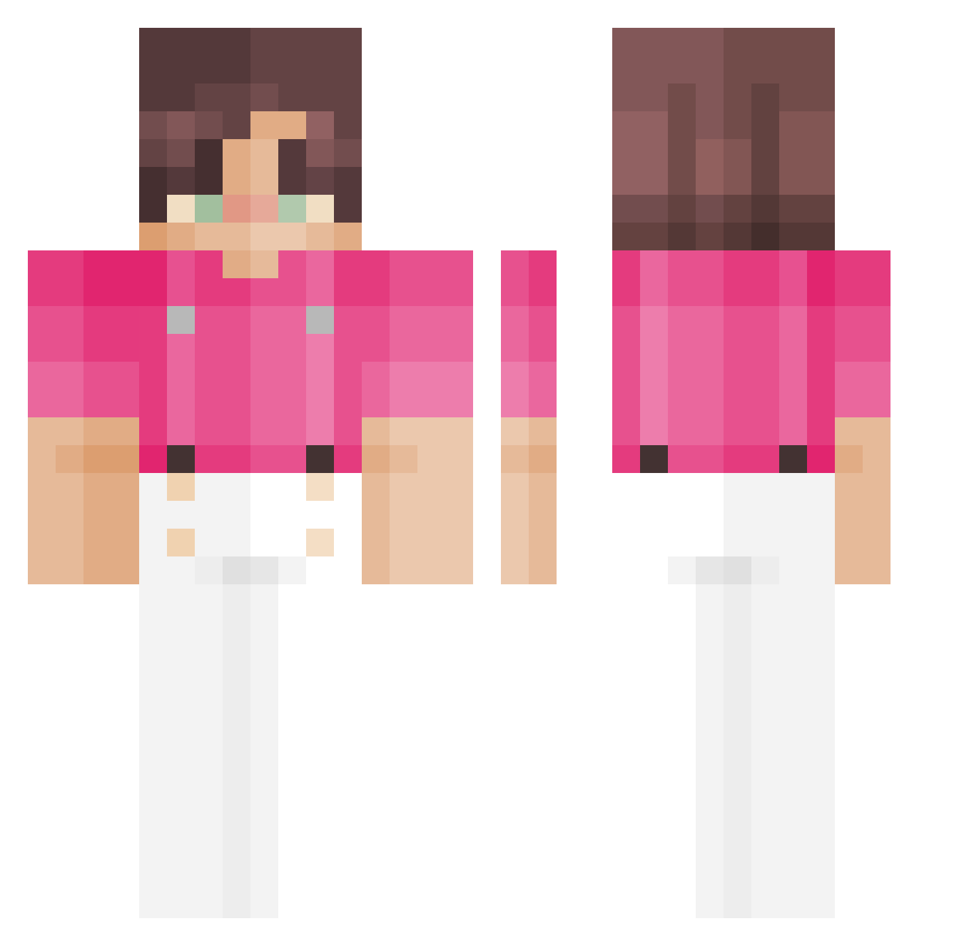 sambxo Minecraft skin, front and back view