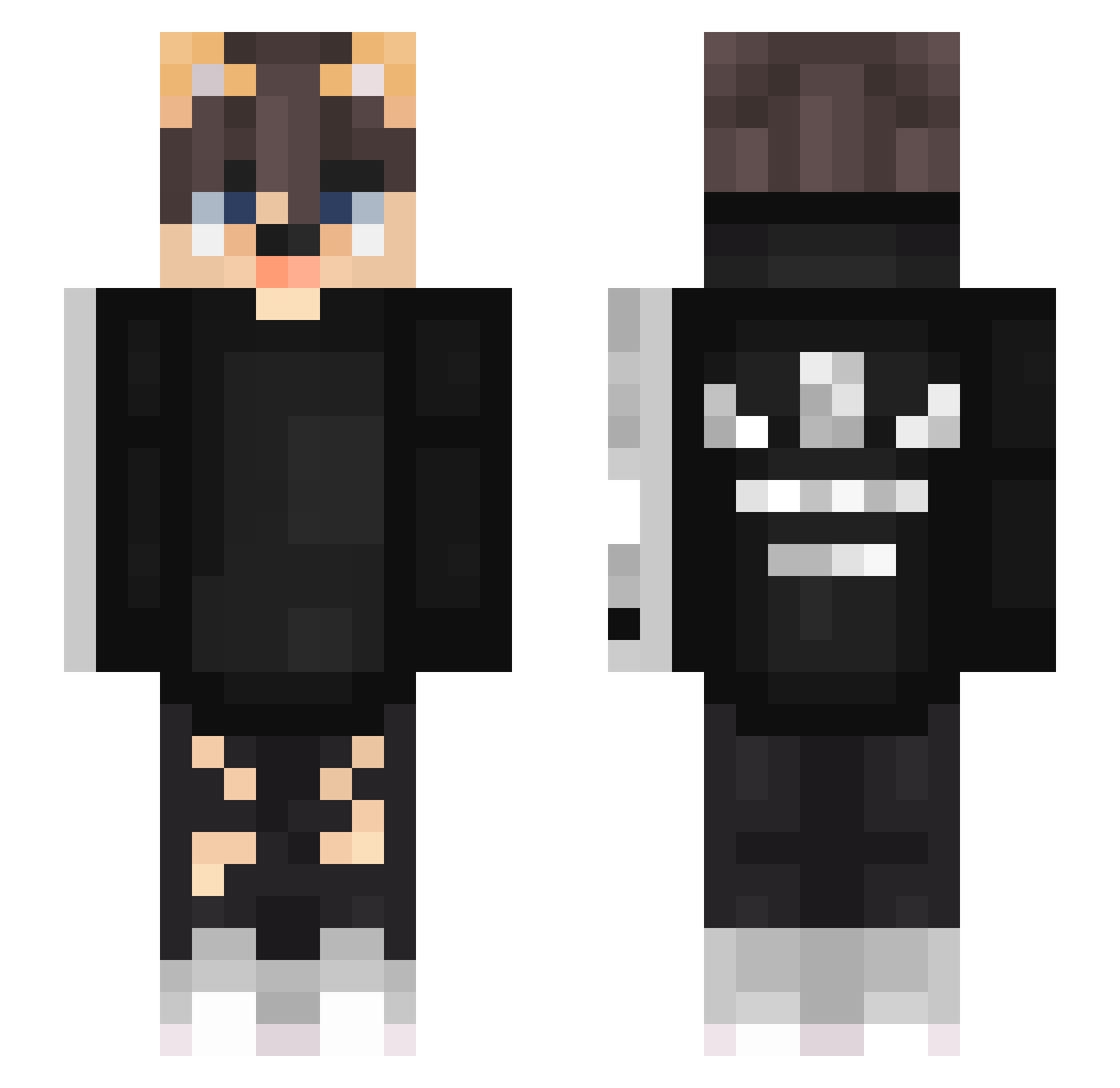 2ndL Minecraft skin, front and back view