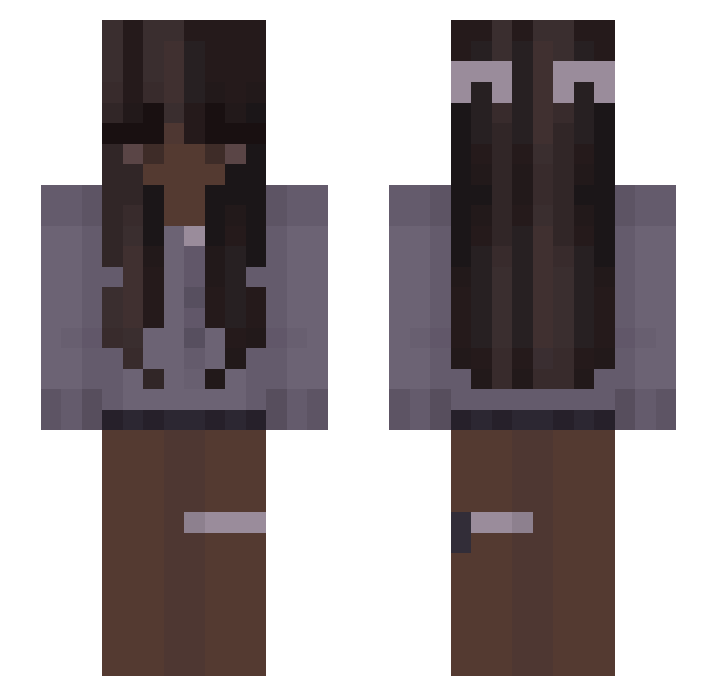 AutumnsCute Minecraft skin, front and back view