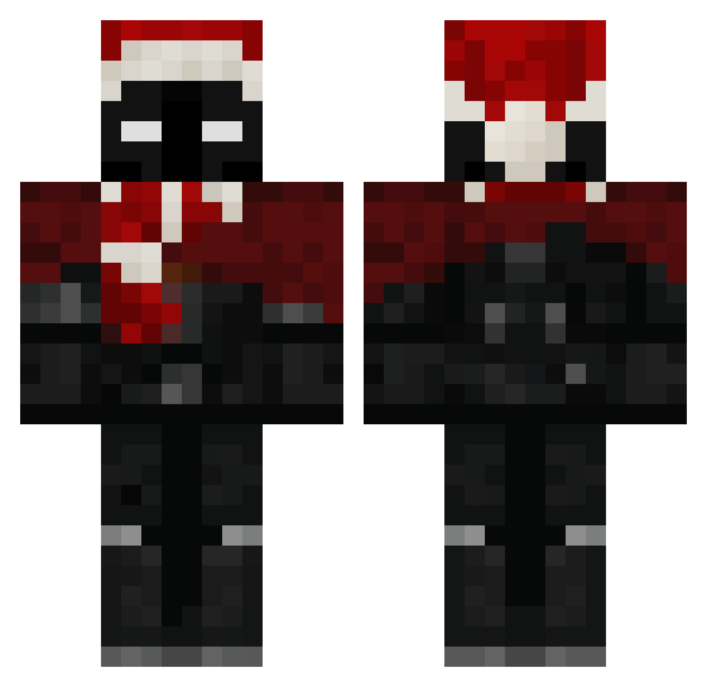 ZvemiX Minecraft skin, front and back view
