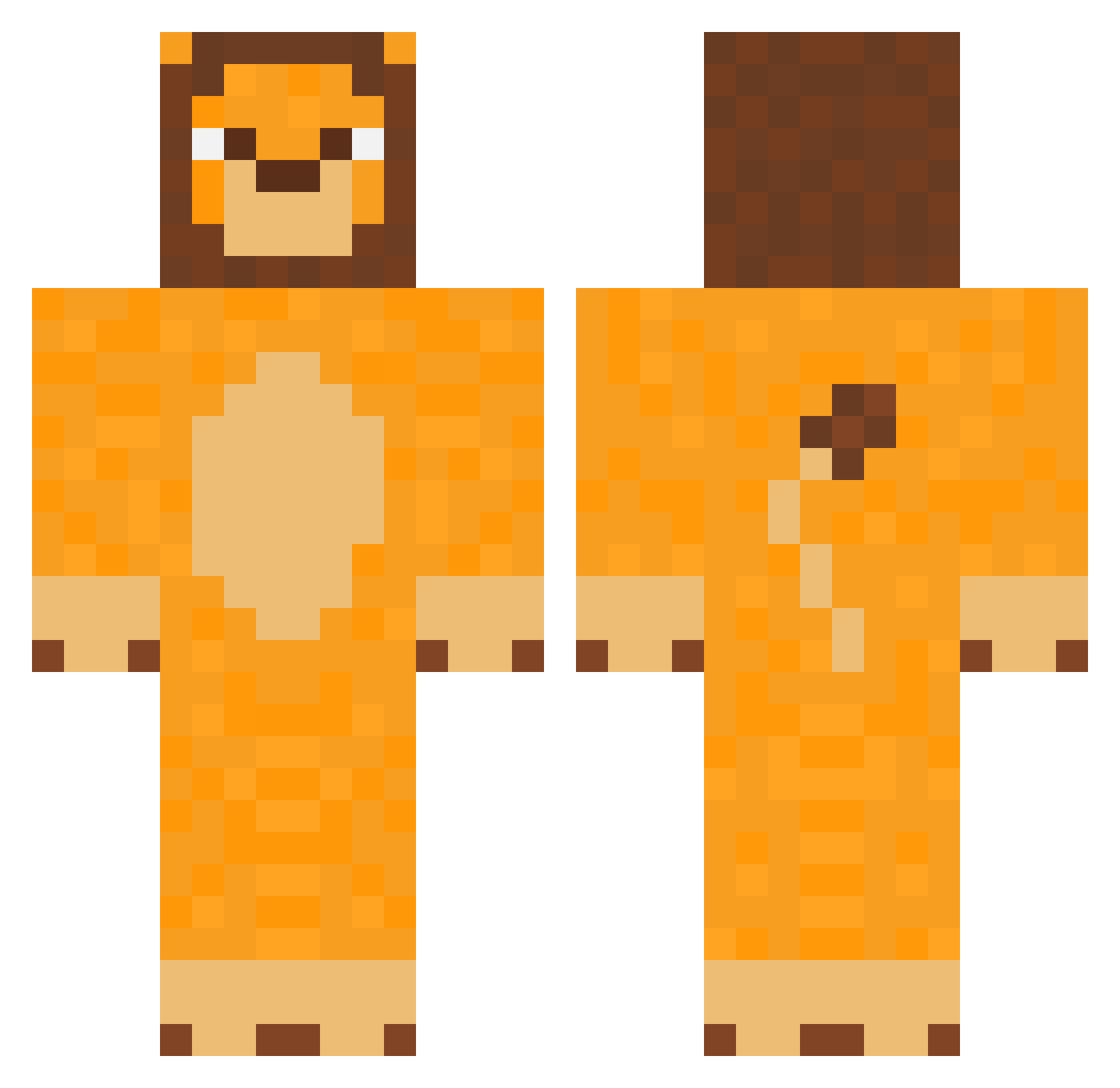 TsuruTech Minecraft skin, front and back view