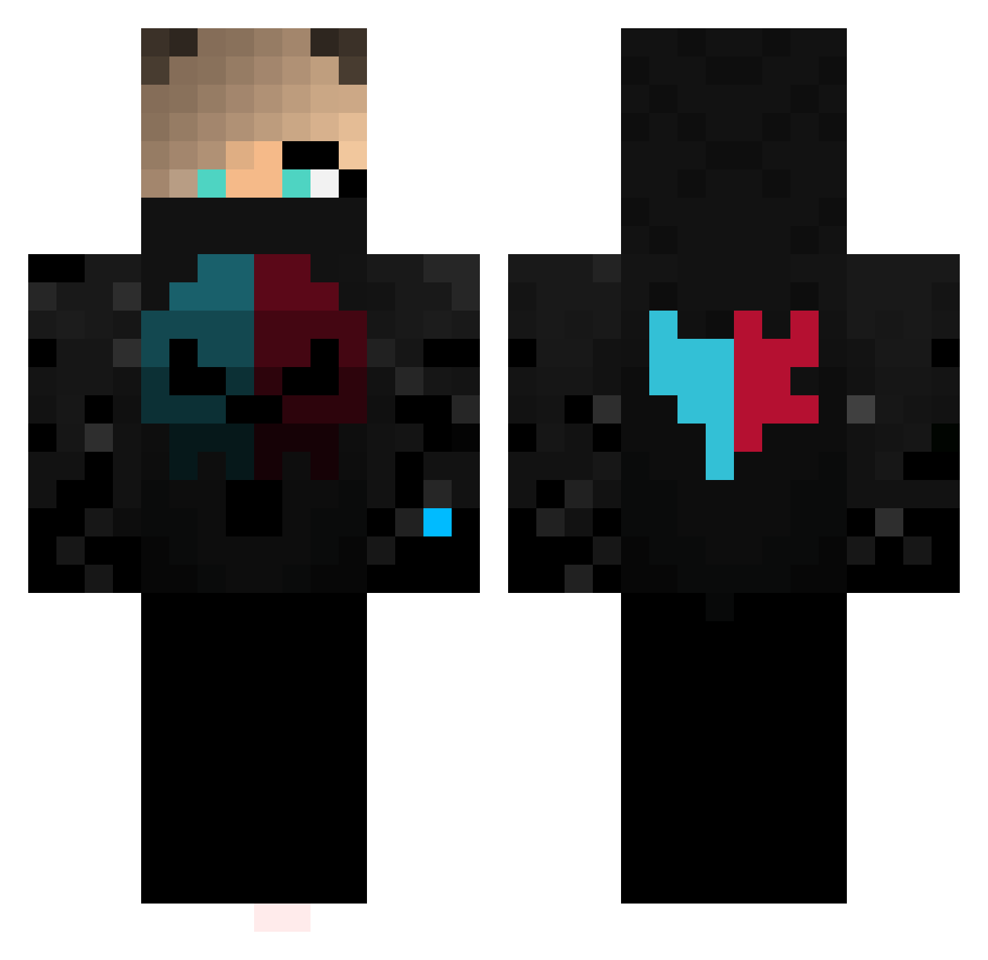 TigerGirlEdie Minecraft skin, front and back view