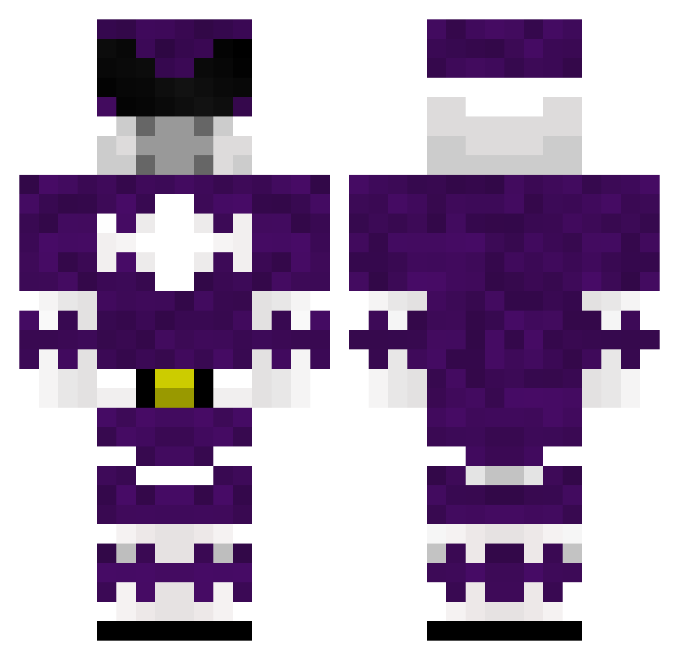 Brisk Minecraft skin, front and back view