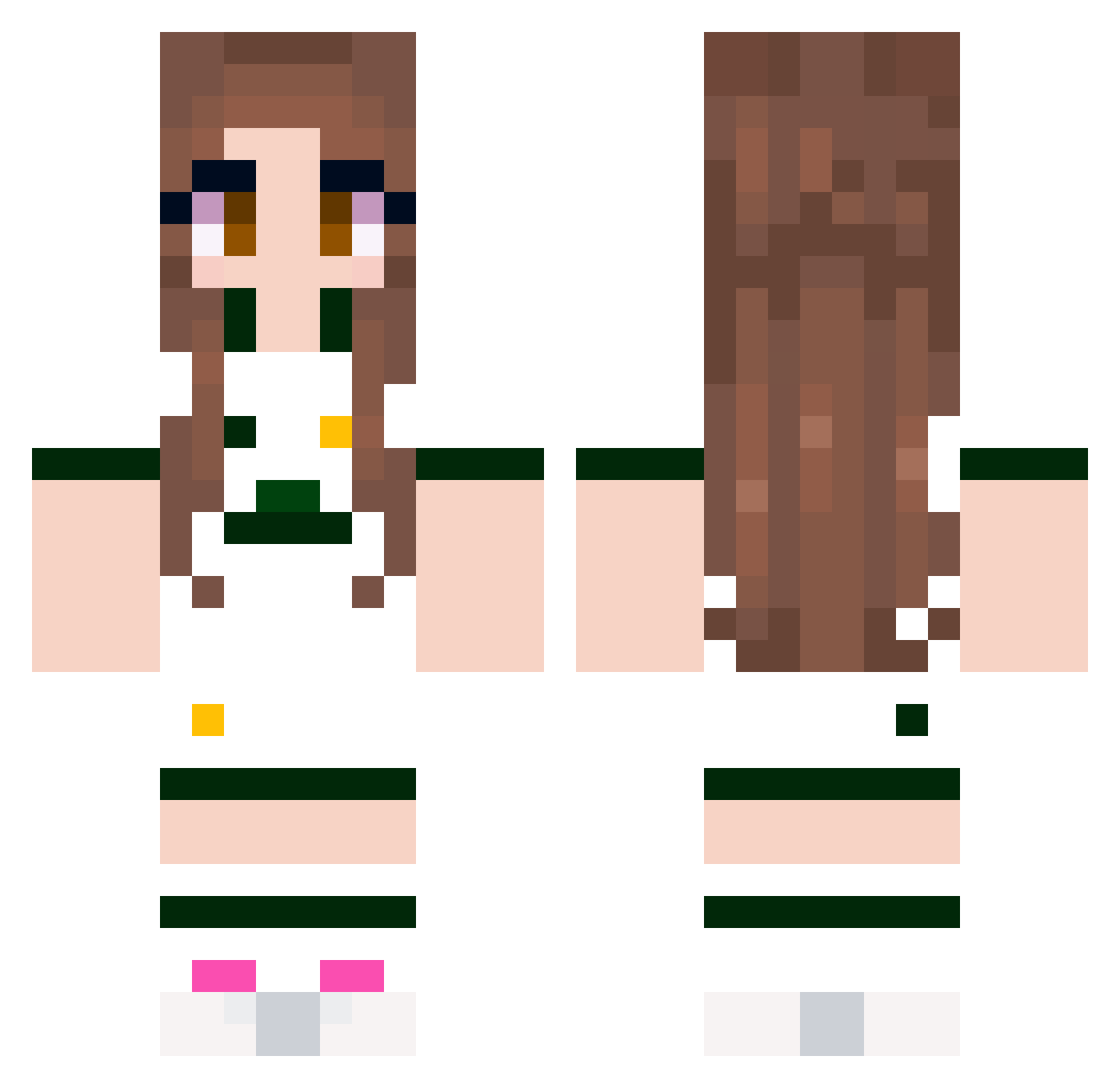 GreatLatin Minecraft skin, front and back view