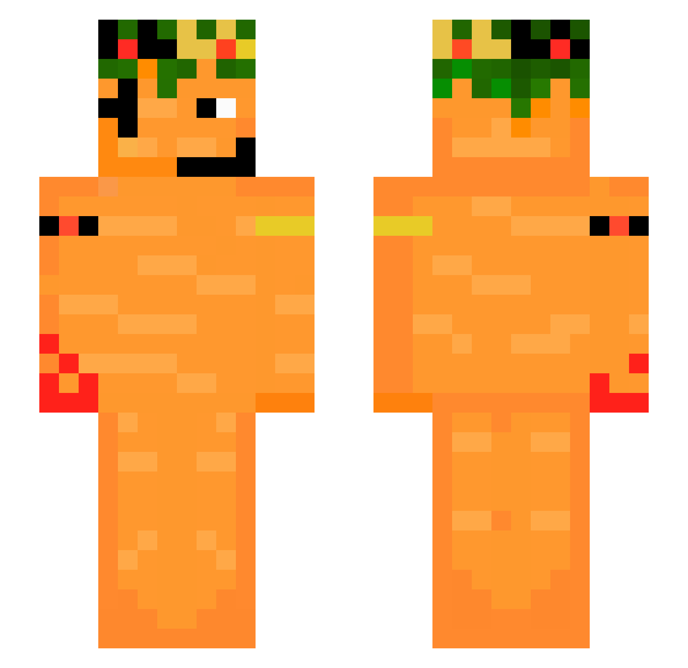 dogo420 Minecraft skin, front and back view