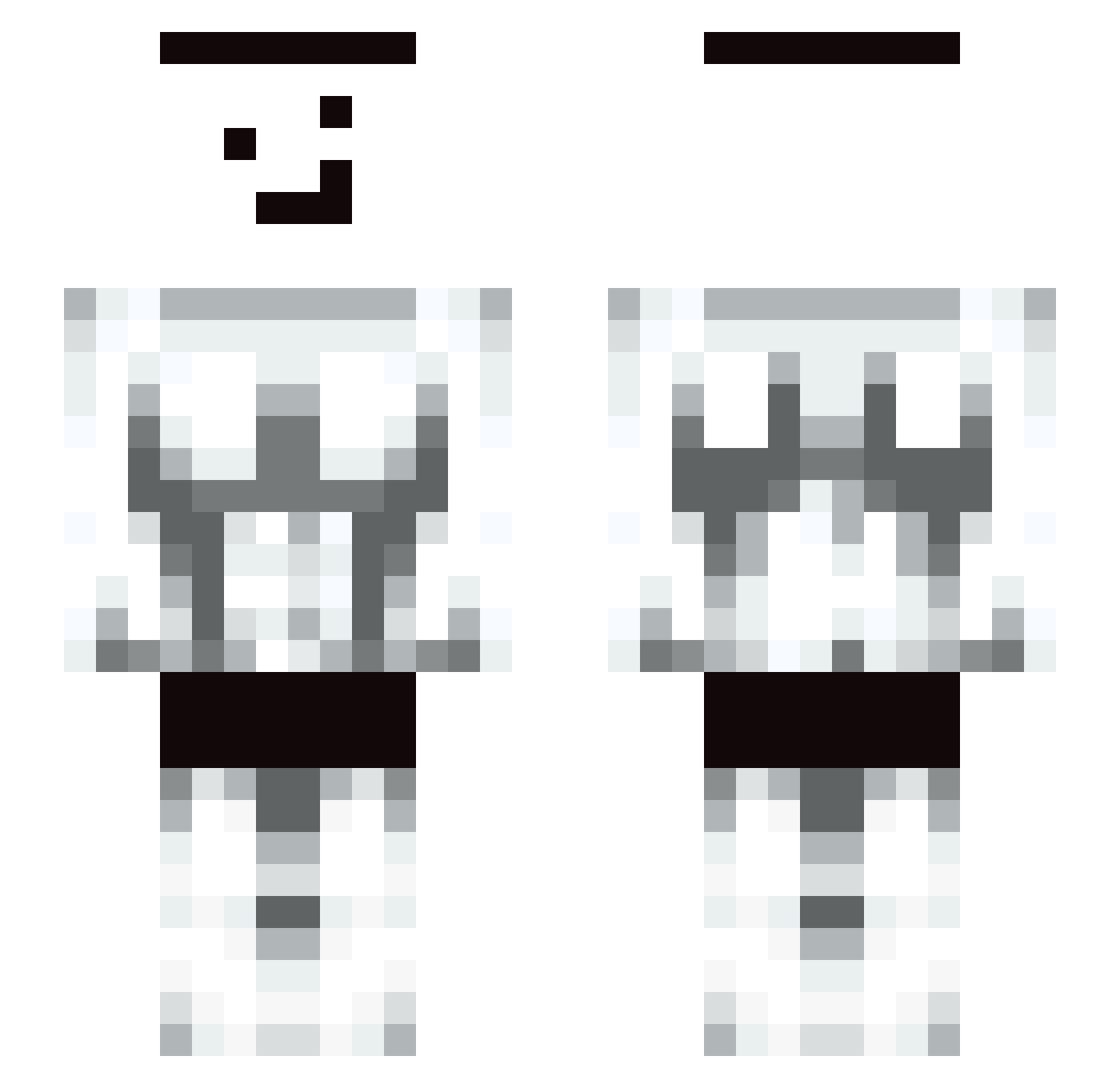 nuggiiee Minecraft skin, front and back view