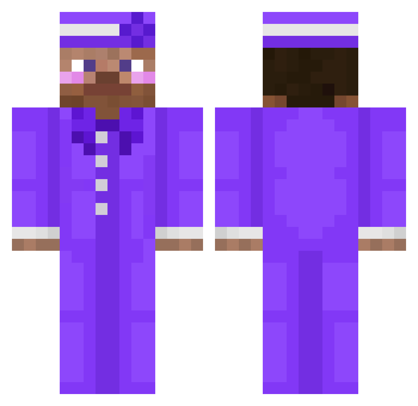 Pieluchowo Minecraft skin, front and back view