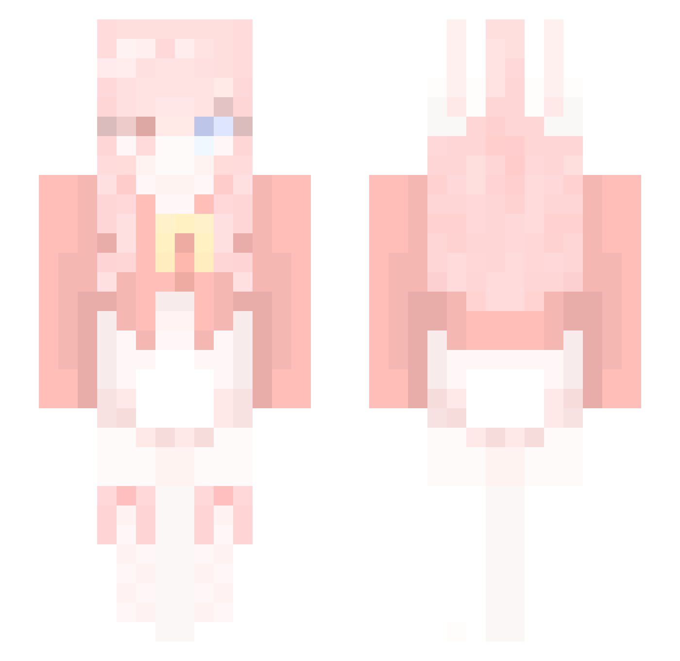 Rukiaku Minecraft skin, front and back view