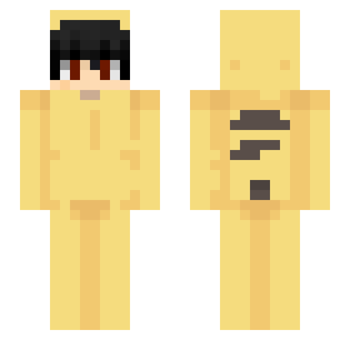 ZodexExE Minecraft skin, front and back view